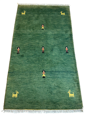 Orientteppich handgeknüpft Gabbeh 160x90 cm
