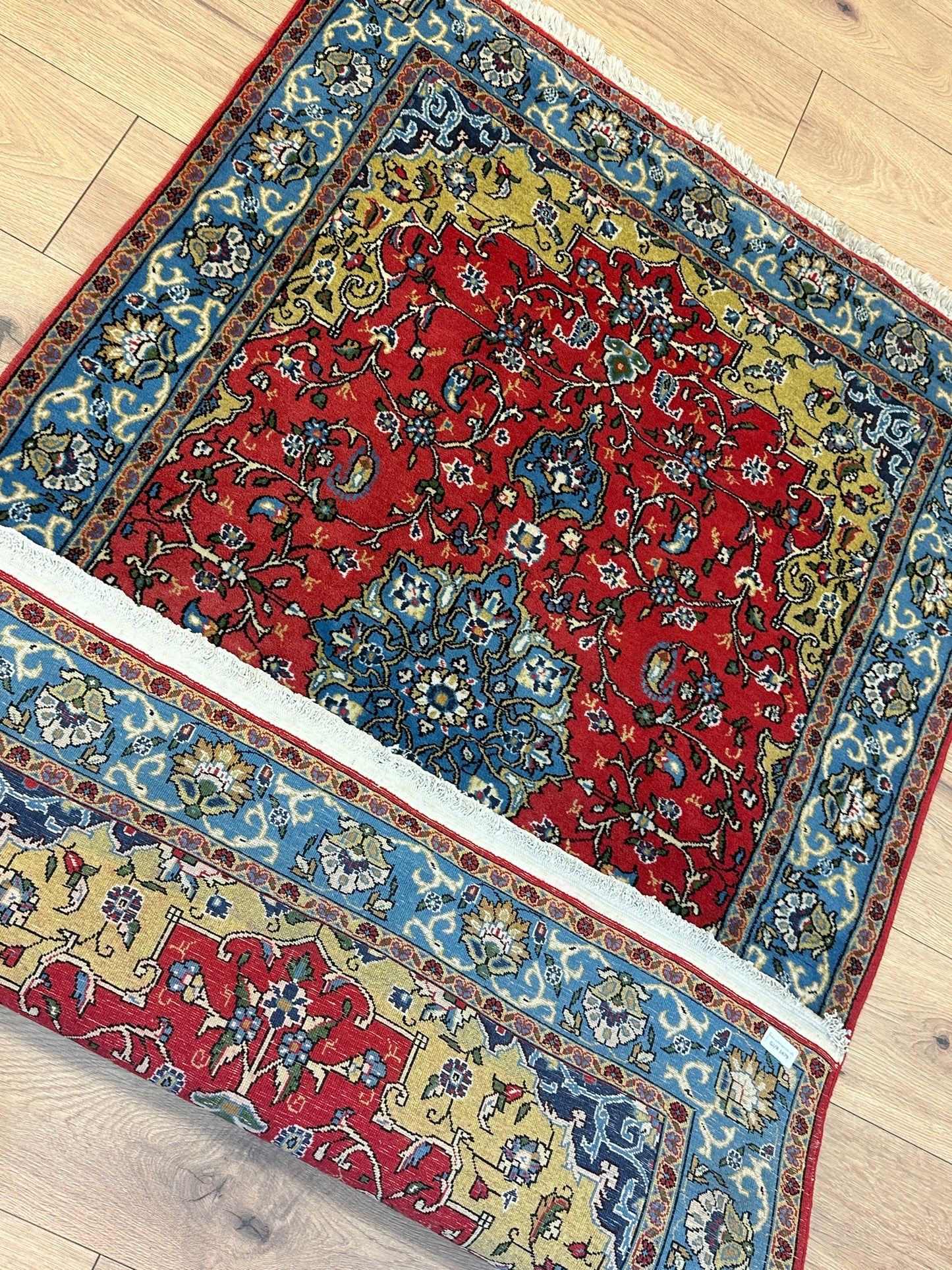 Handgeknüpfter Perser Orientteppich  Ghom Korkwolle 165x115 cm