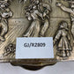 Deutsche Meistermarke 800er Silber Reliefschatulle innen Vergoldet