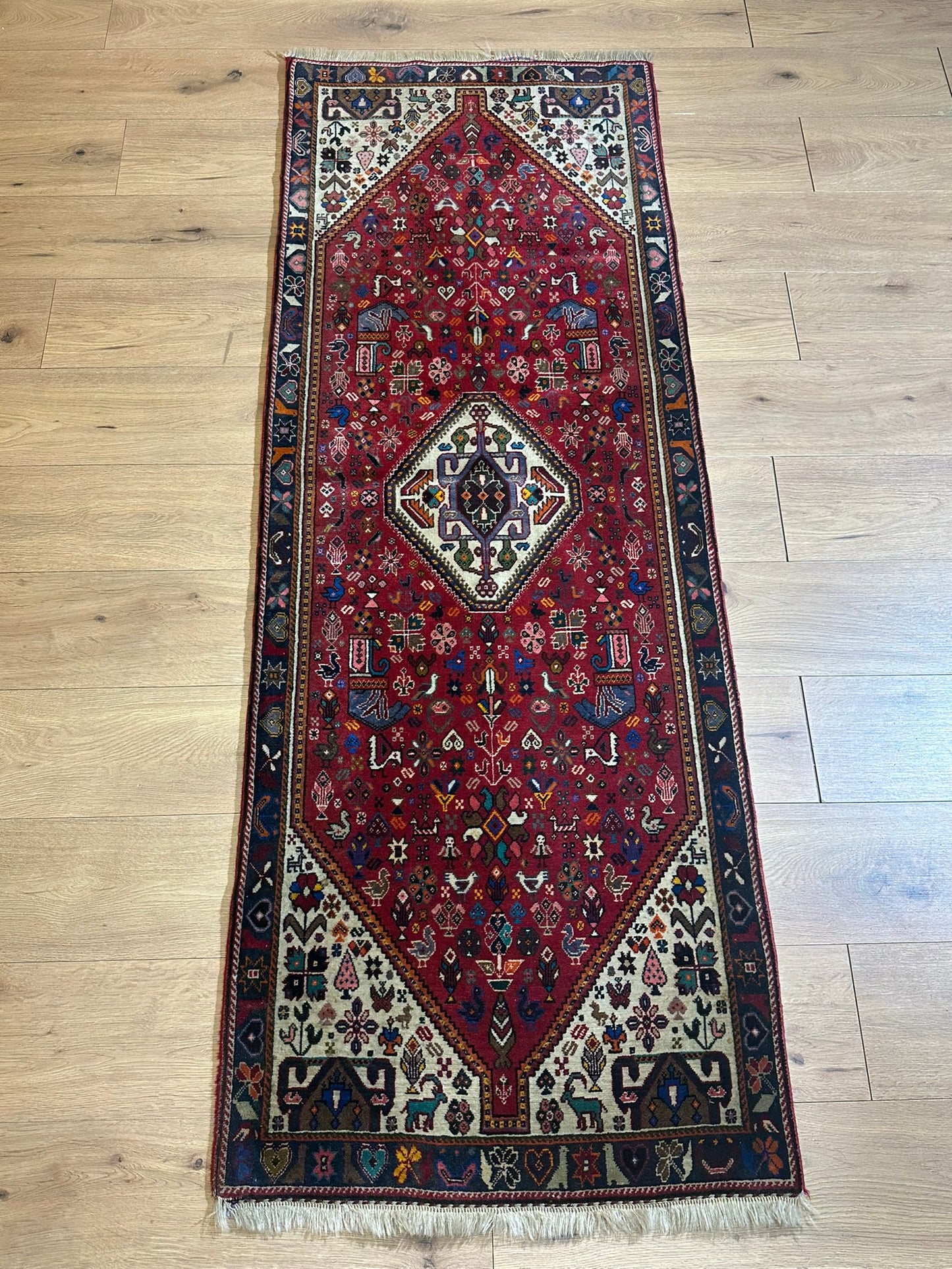 Orientteppich handgeknüpft Abadeh 203x74 cm