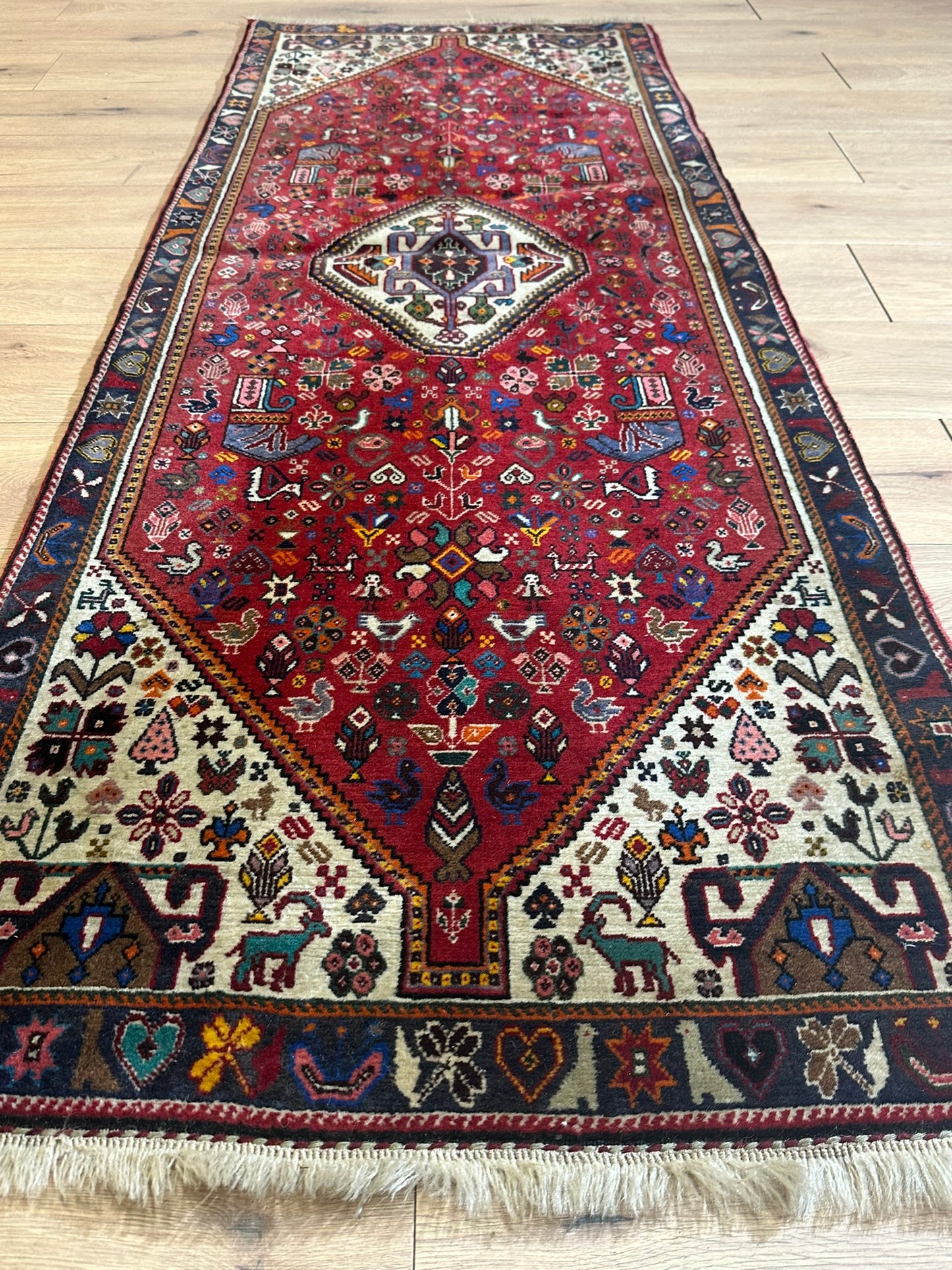 Orientteppich handgeknüpft Abadeh 203x74 cm