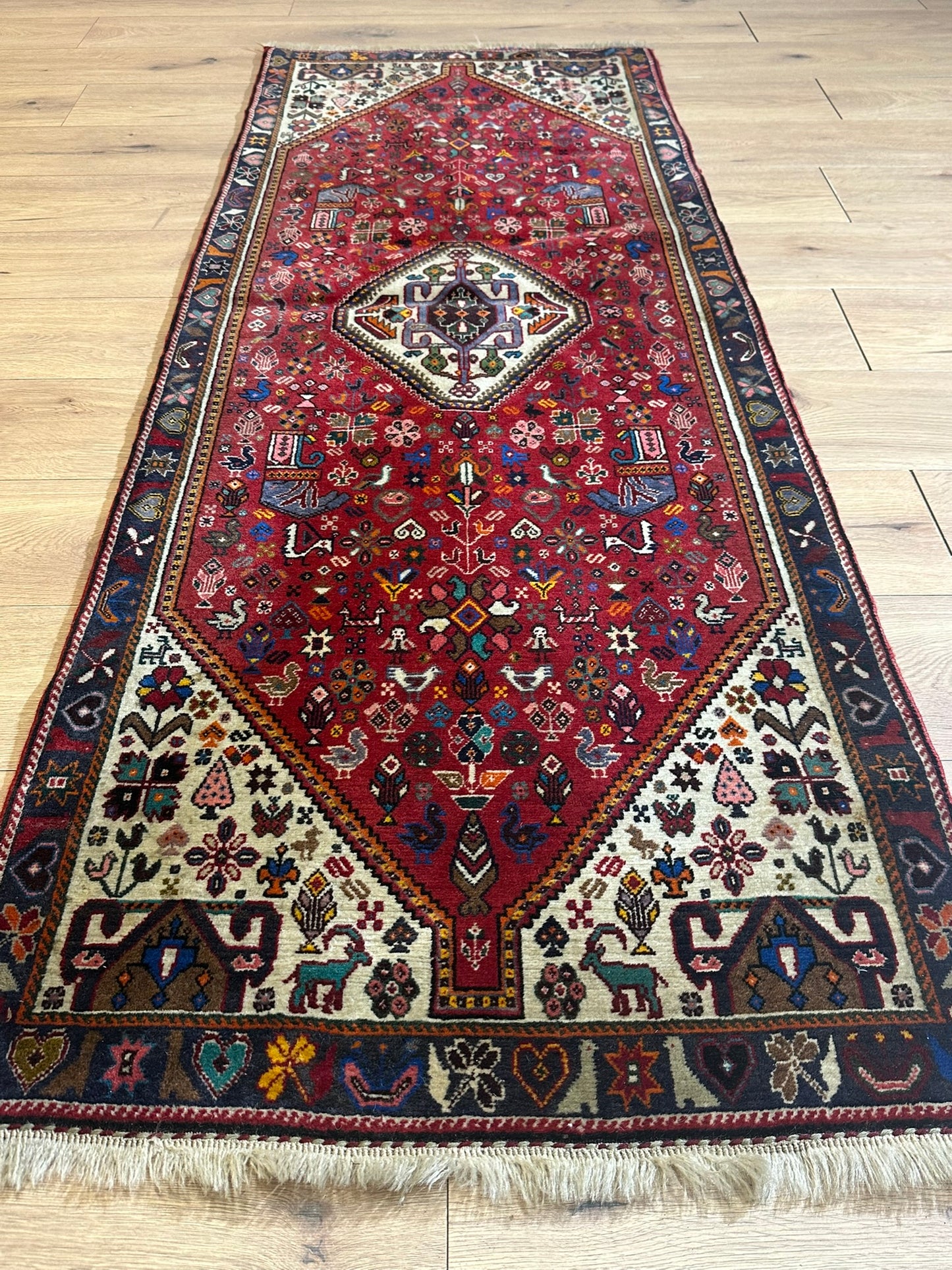 Orientteppich handgeknüpft Abadeh 203x74 cm
