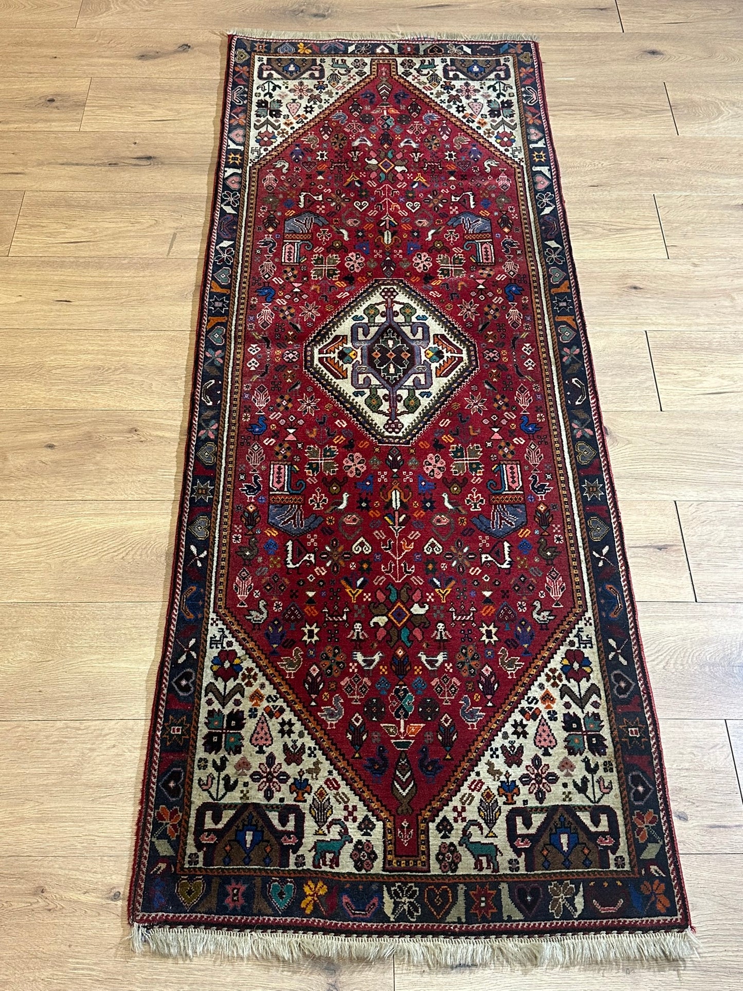 Orientteppich handgeknüpft Abadeh 203x74 cm