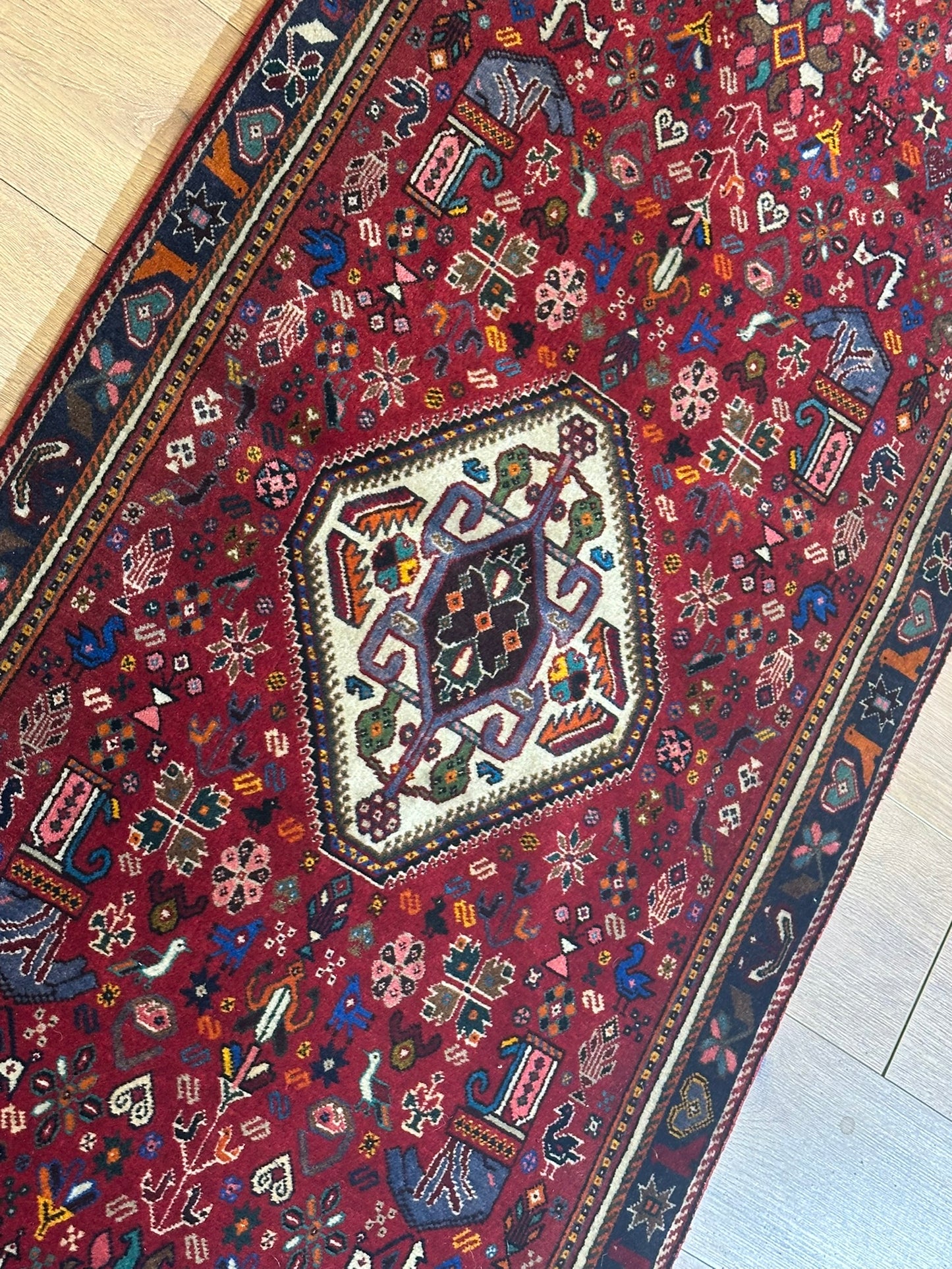 Orientteppich handgeknüpft Abadeh 203x74 cm
