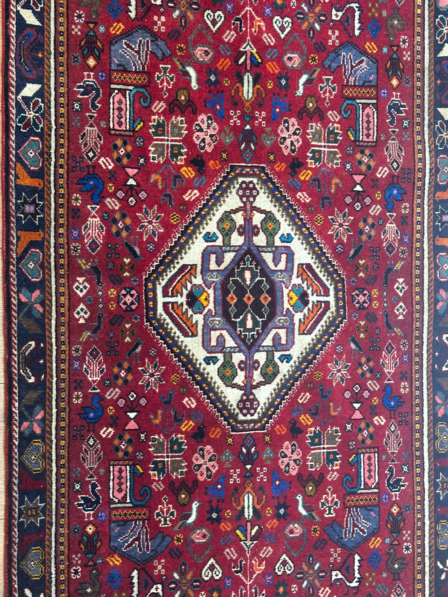 Orientteppich handgeknüpft Abadeh 203x74 cm