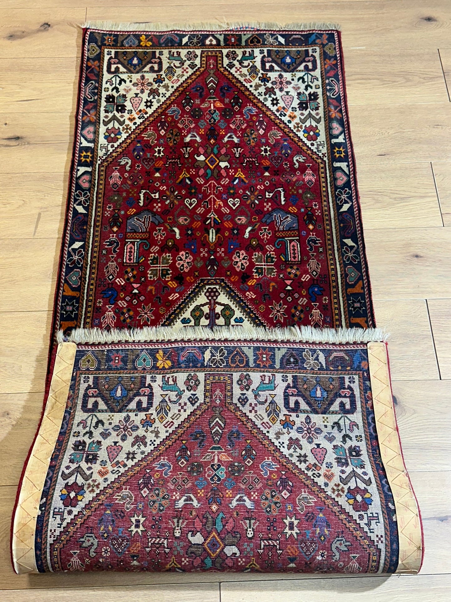 Orientteppich handgeknüpft Abadeh 203x74 cm