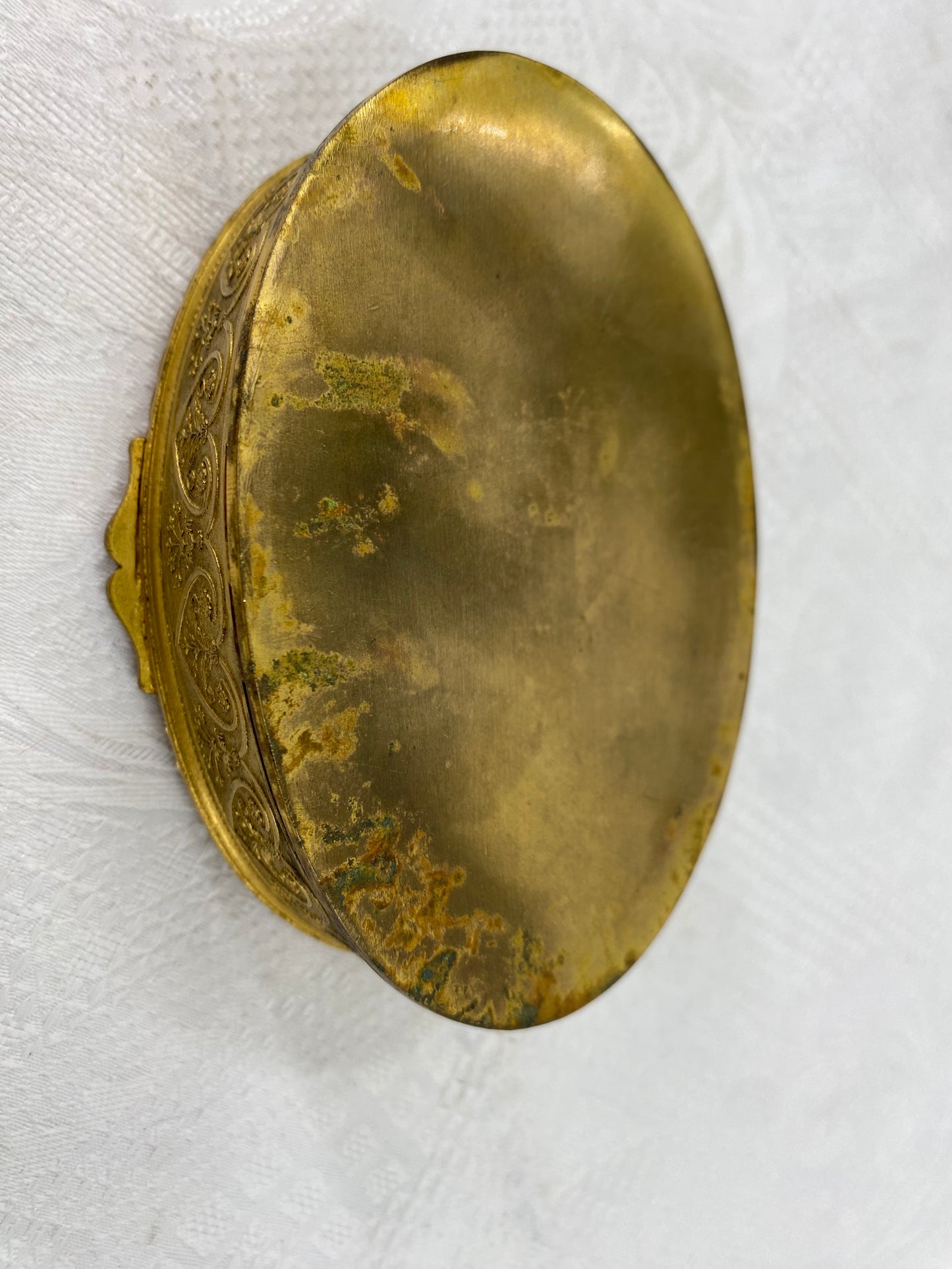 Antike französische Dore-Porträtschachtel aus Bronze