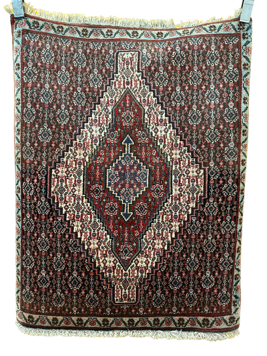 Handgeknüpfter Perser Orientteppich Senneh 94x75 cm