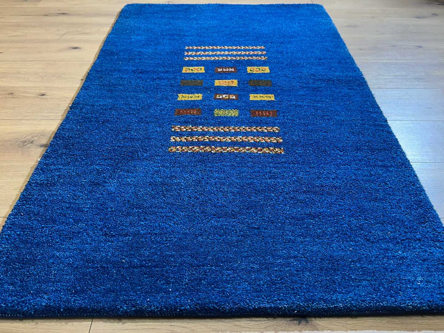 Moderner Gabbeh Teppich handgeknüpft 158x90 cm