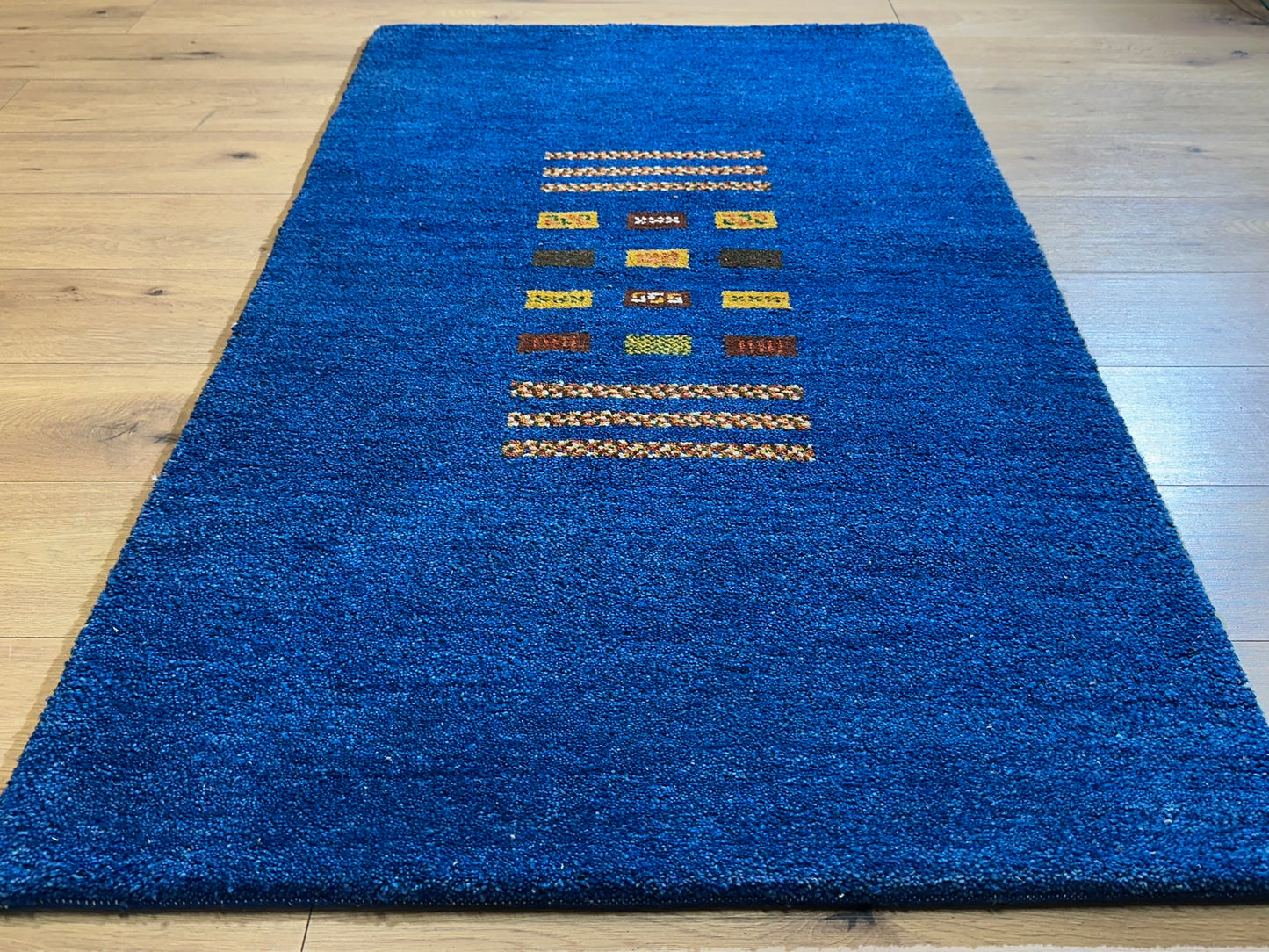 Moderner Gabbeh Teppich handgeknüpft 158x90 cm