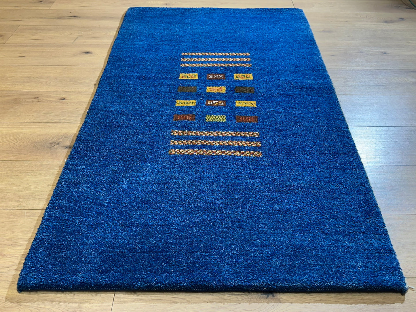 Moderner Gabbeh Teppich handgeknüpft 158x90 cm