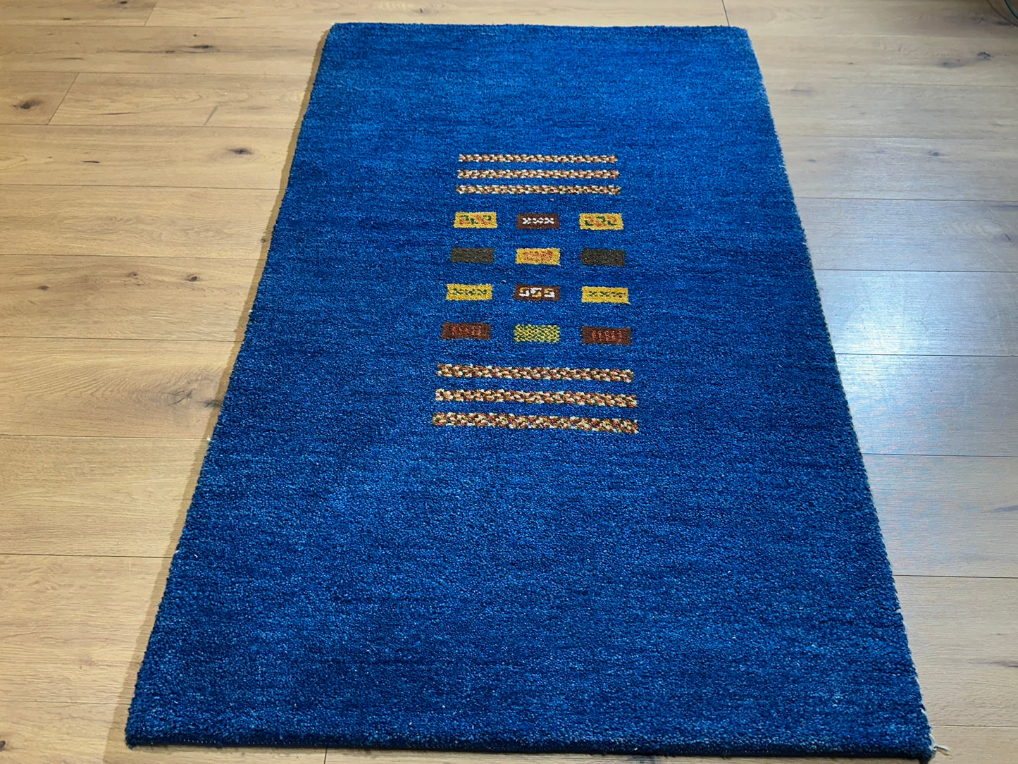 Moderner Gabbeh Teppich handgeknüpft 158x90 cm