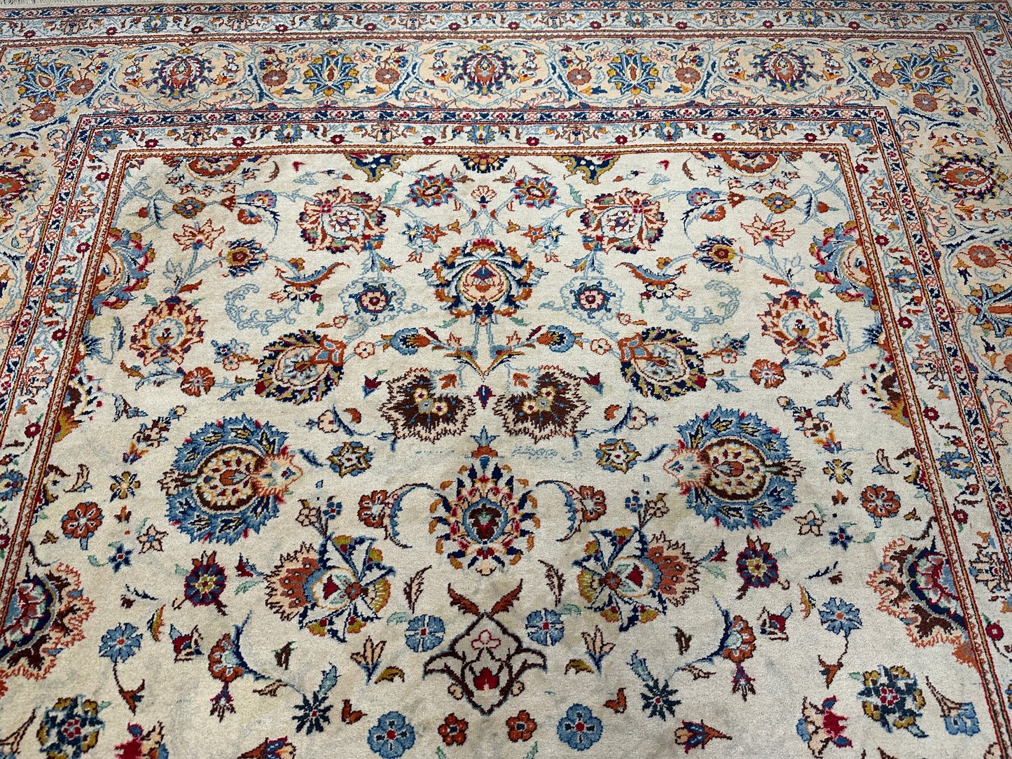 Handgeknüpfter Perser Orientteppich Semi Antik Keschan Keshan Kork 340x240 cm