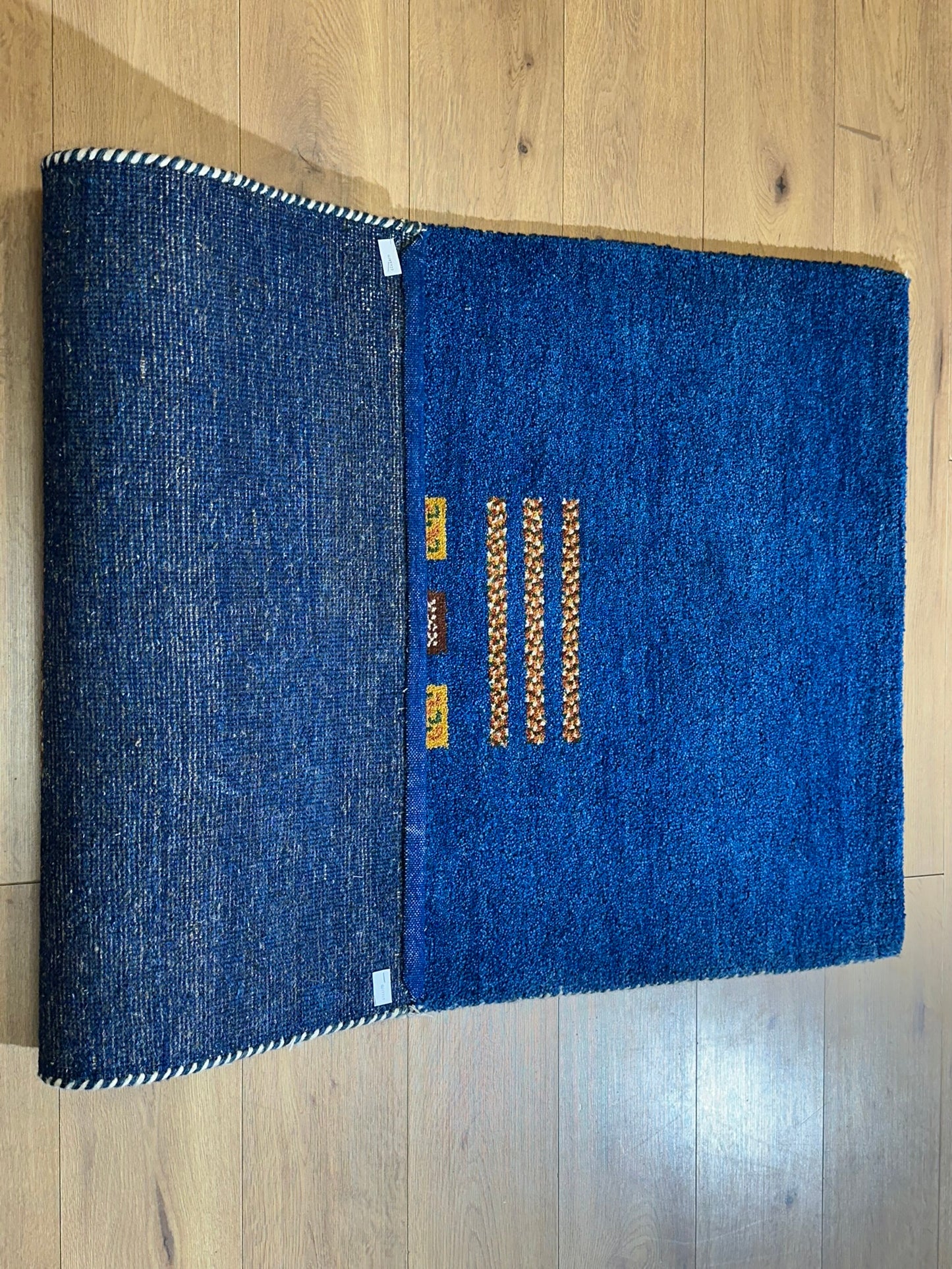 Moderner Gabbeh Teppich handgeknüpft 158x90 cm
