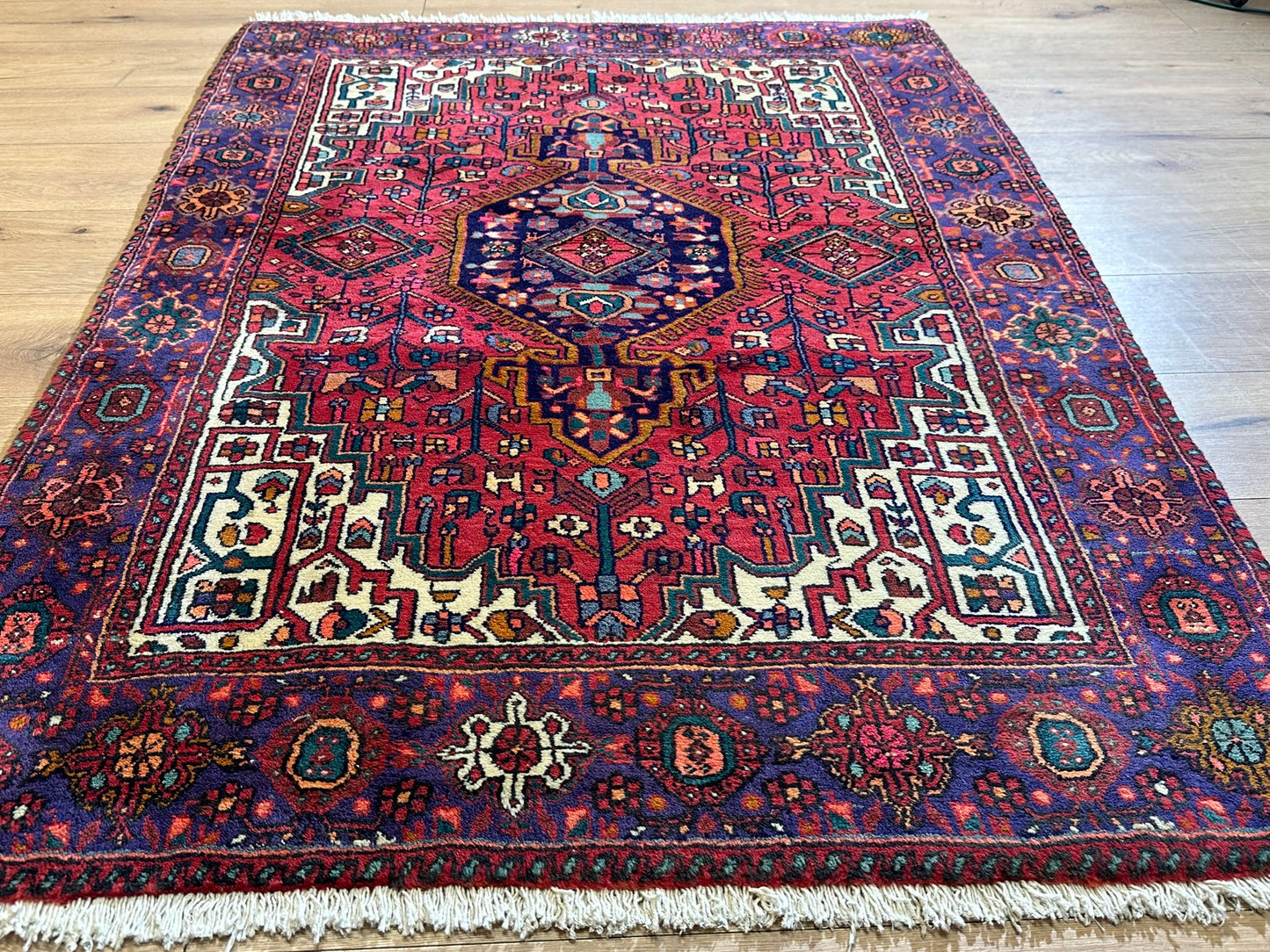 Orientteppich handgeknüpft Bidjar NATURFARBEN JUGENDSTIL163 x 92 cm