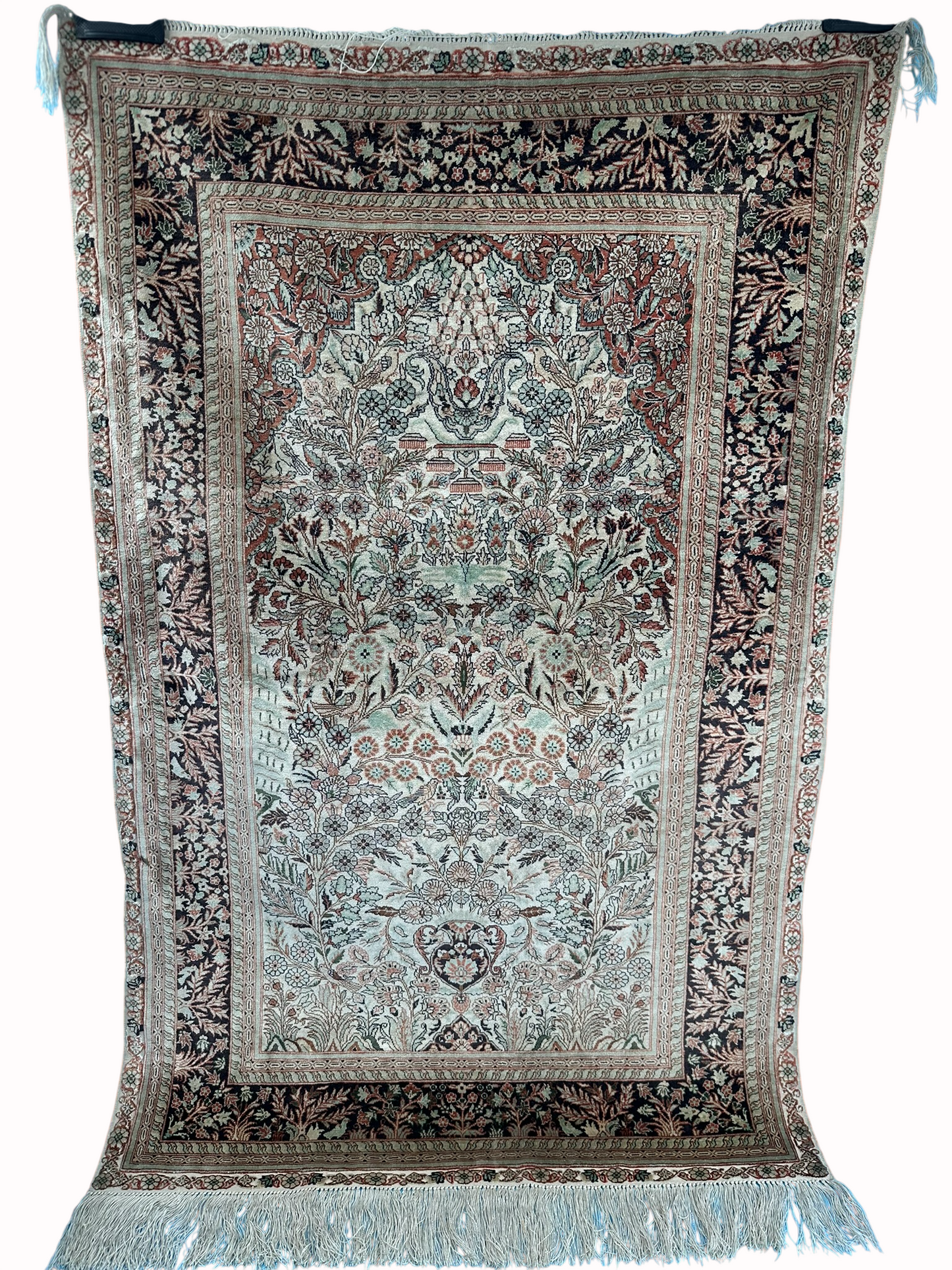 Orientteppich handgeknüpft 120x77cm Hereke seide auf Seide