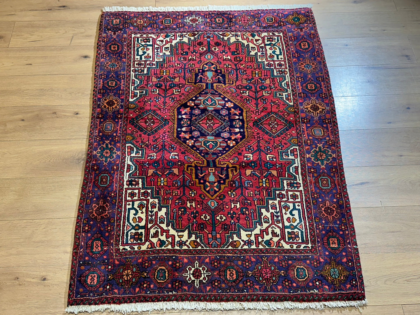 Orientteppich handgeknüpft Bidjar NATURFARBEN JUGENDSTIL163 x 92 cm