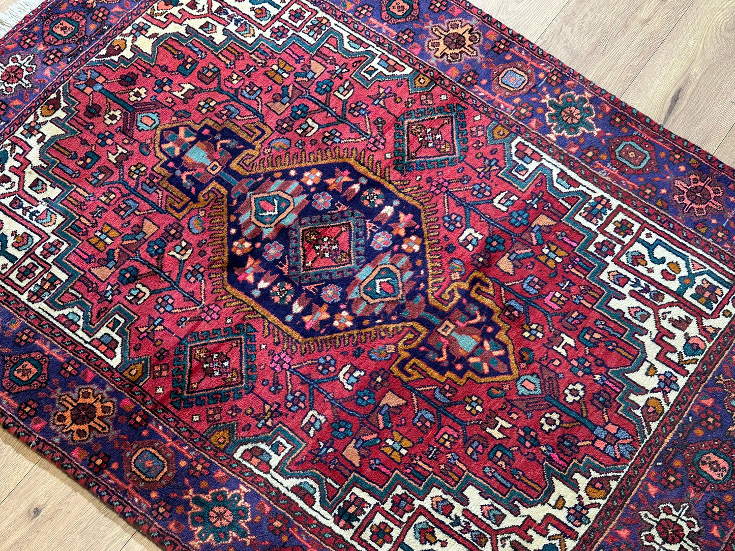 Orientteppich handgeknüpft Bidjar NATURFARBEN JUGENDSTIL163 x 92 cm