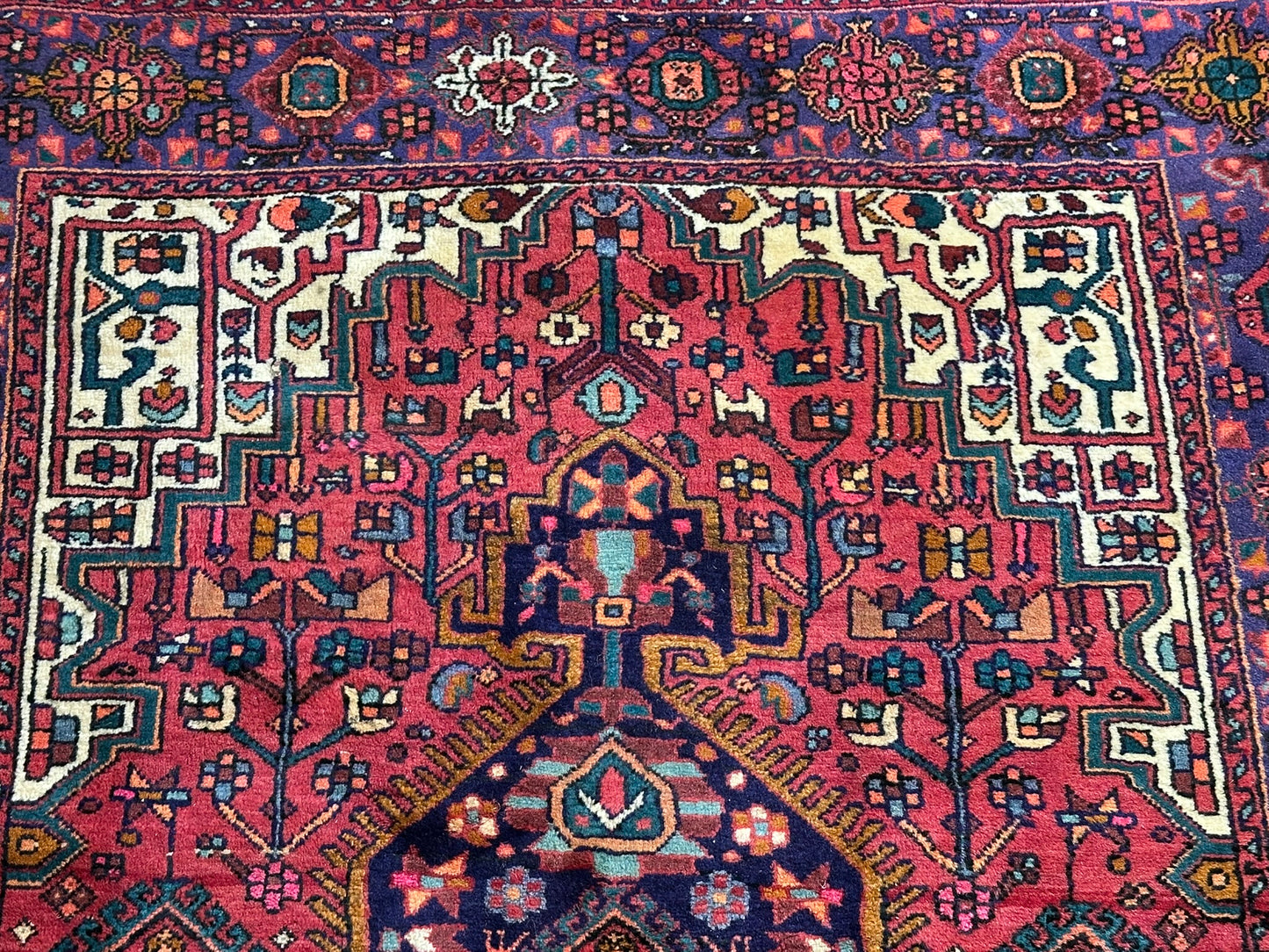 Orientteppich handgeknüpft Bidjar NATURFARBEN JUGENDSTIL163 x 92 cm