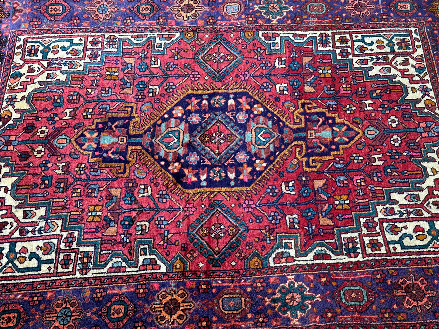 Orientteppich handgeknüpft Bidjar NATURFARBEN JUGENDSTIL163 x 92 cm