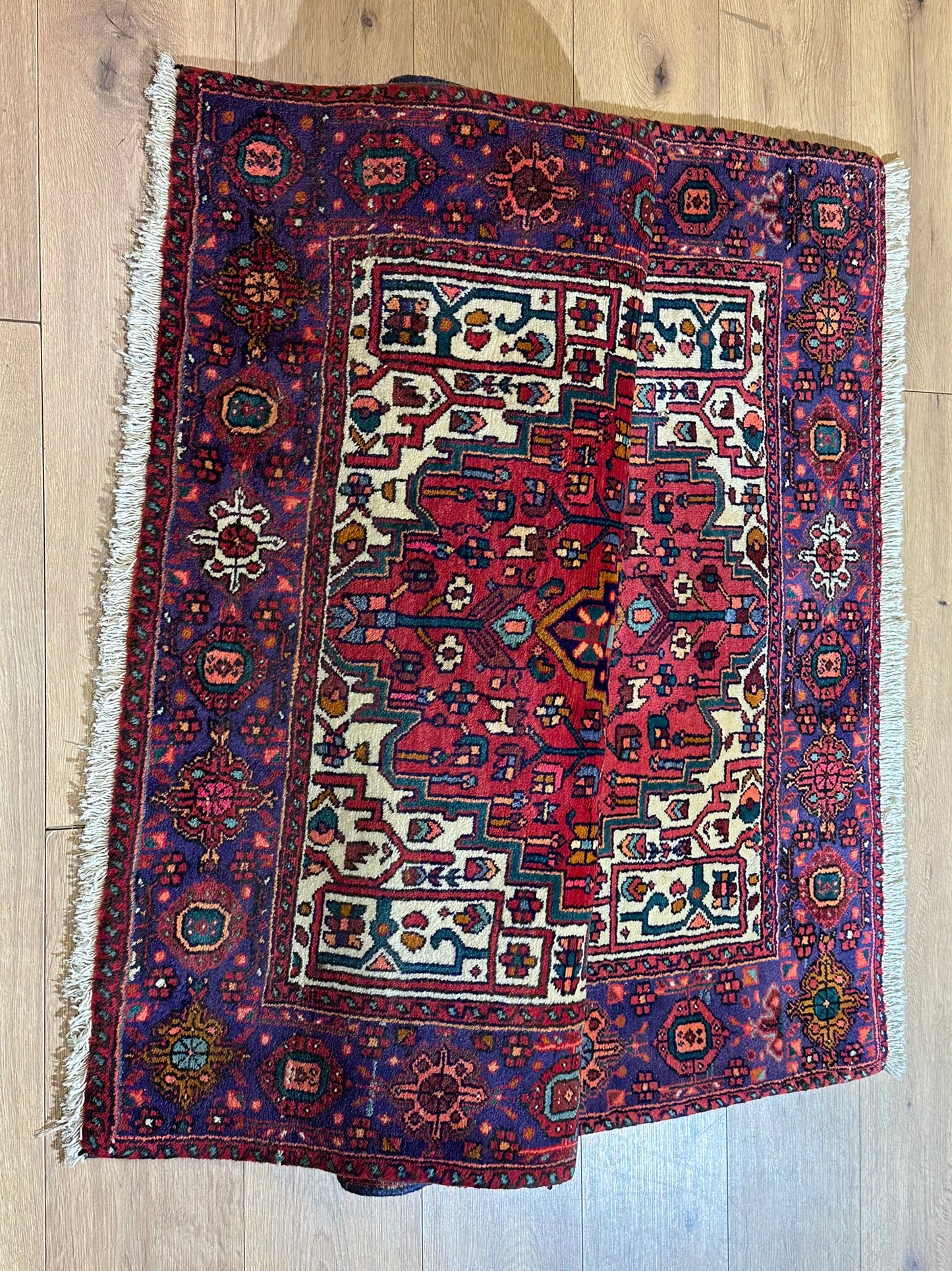 Orientteppich handgeknüpft Bidjar NATURFARBEN JUGENDSTIL163 x 92 cm