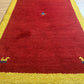 Moderner Gabbeh Teppich handgeknüpft 155x85 cm
