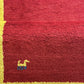 Moderner Gabbeh Teppich handgeknüpft 155x85 cm