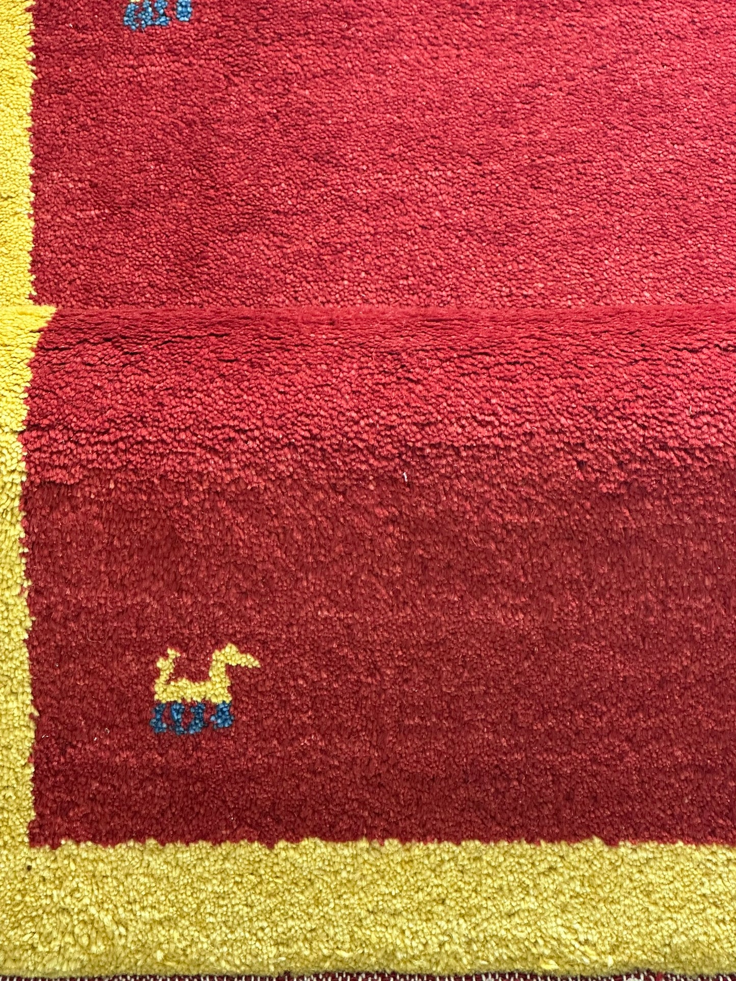 Moderner Gabbeh Teppich handgeknüpft 155x85 cm