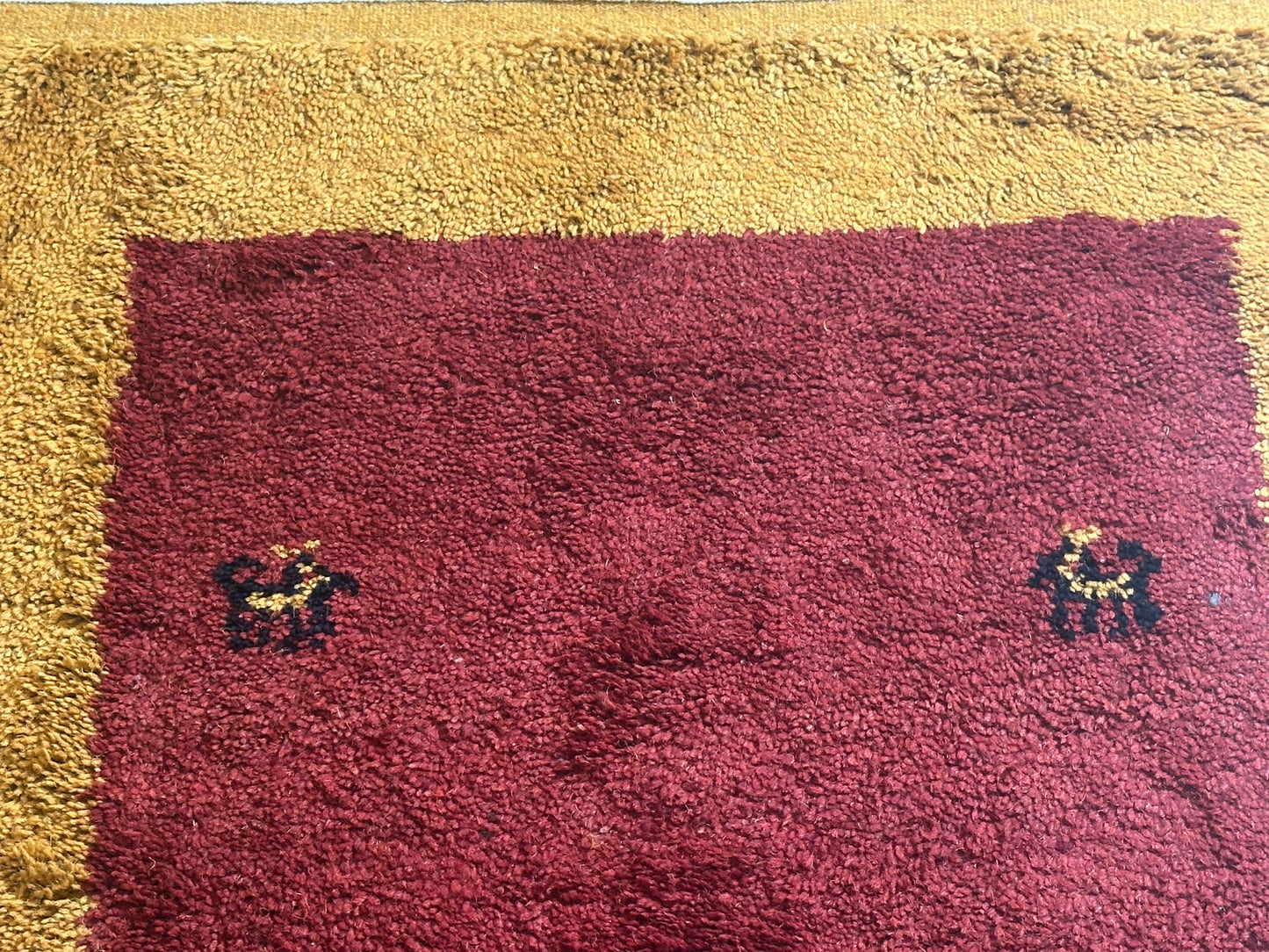 Moderner Gabbeh Teppich handgeknüpft 162x93 cm