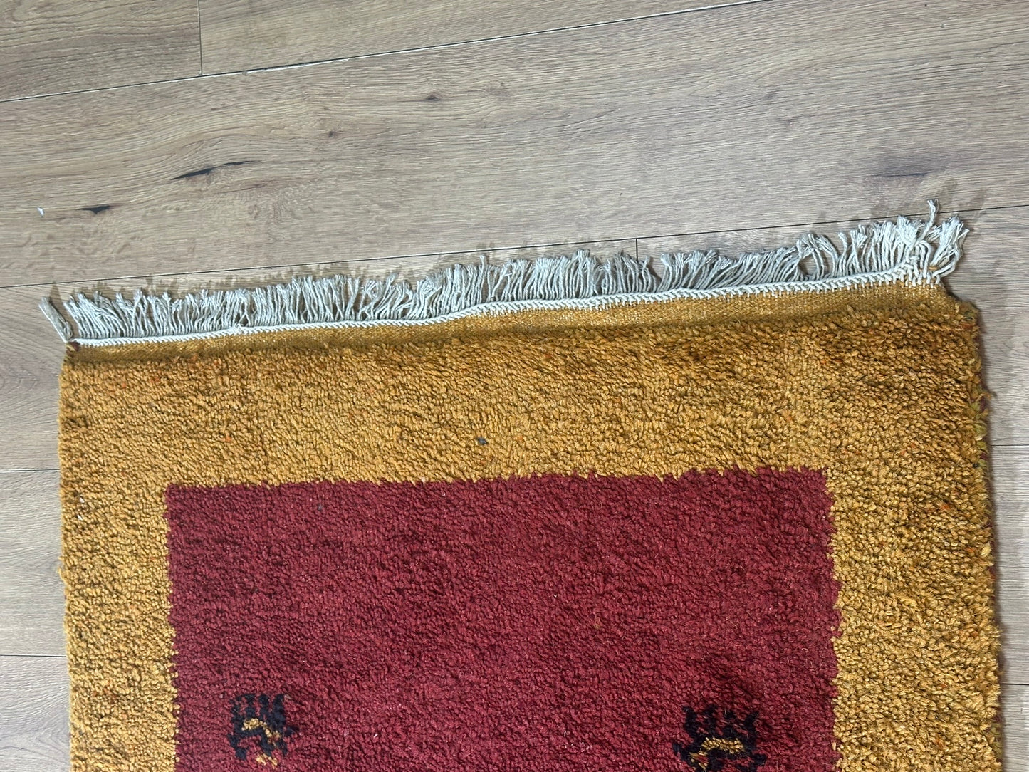Moderner Gabbeh Teppich handgeknüpft 162x93 cm