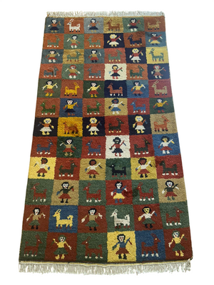 Moderner Gabbeh Teppich handgeknüpft 160x90 cm