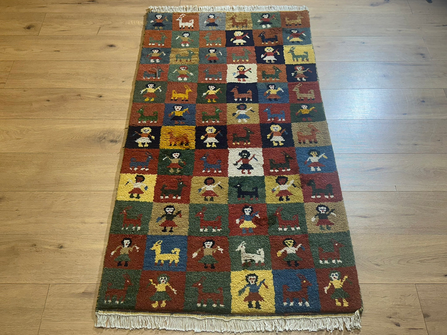 Moderner Gabbeh Teppich handgeknüpft 160x90 cm
