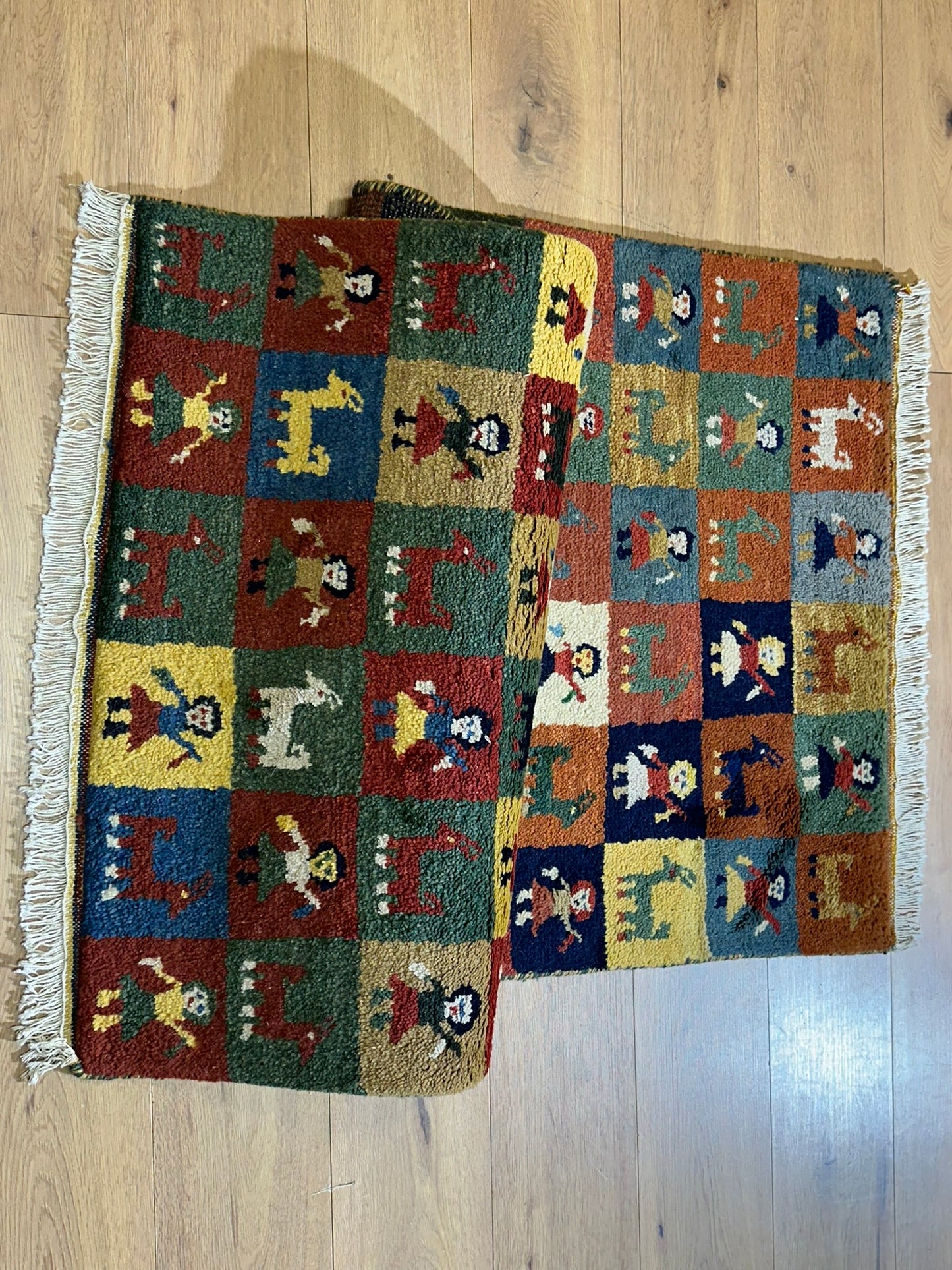Moderner Gabbeh Teppich handgeknüpft 160x90 cm