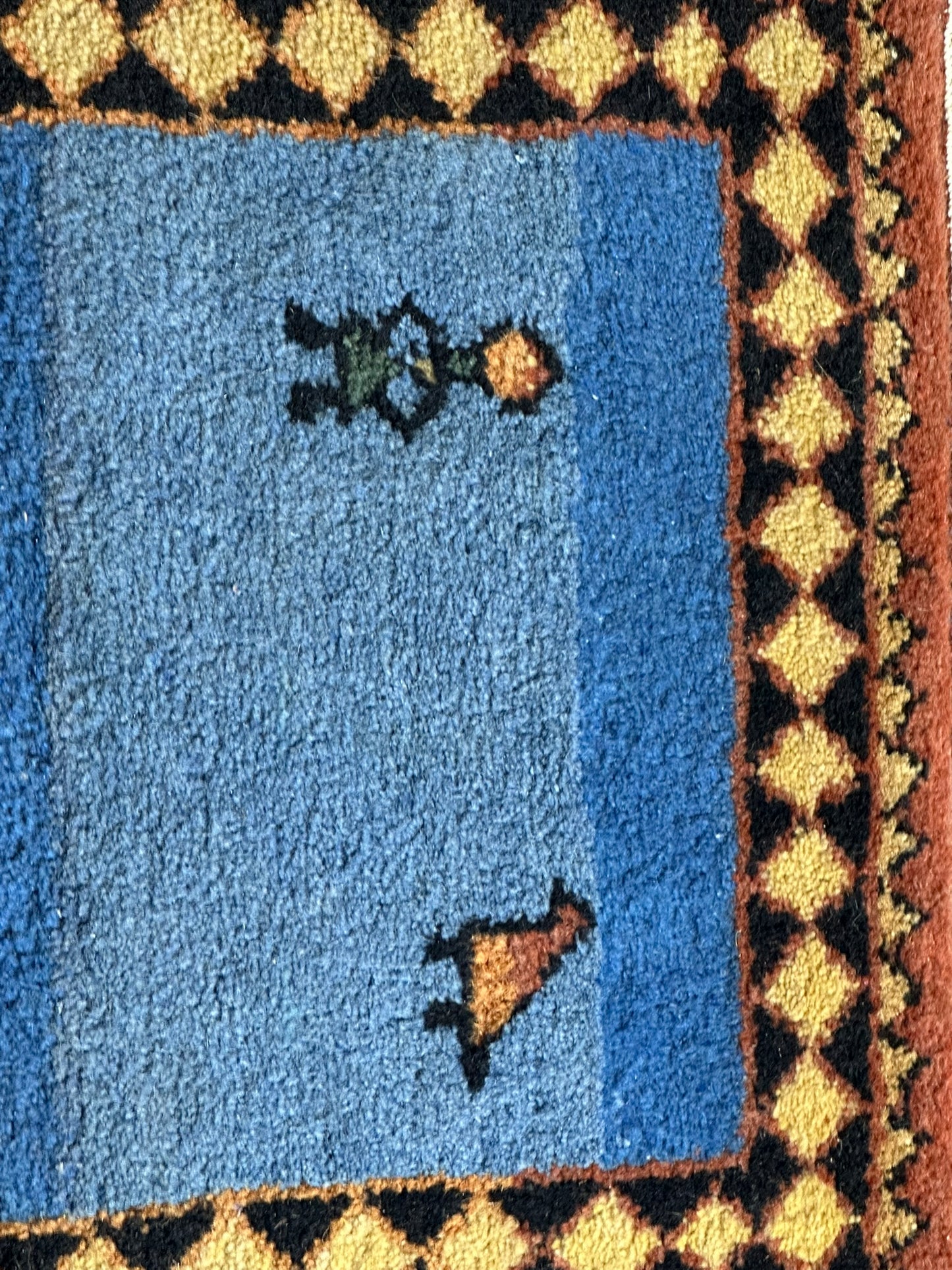 Moderner Gabbeh Teppich handgeknüpft 166x88 cm