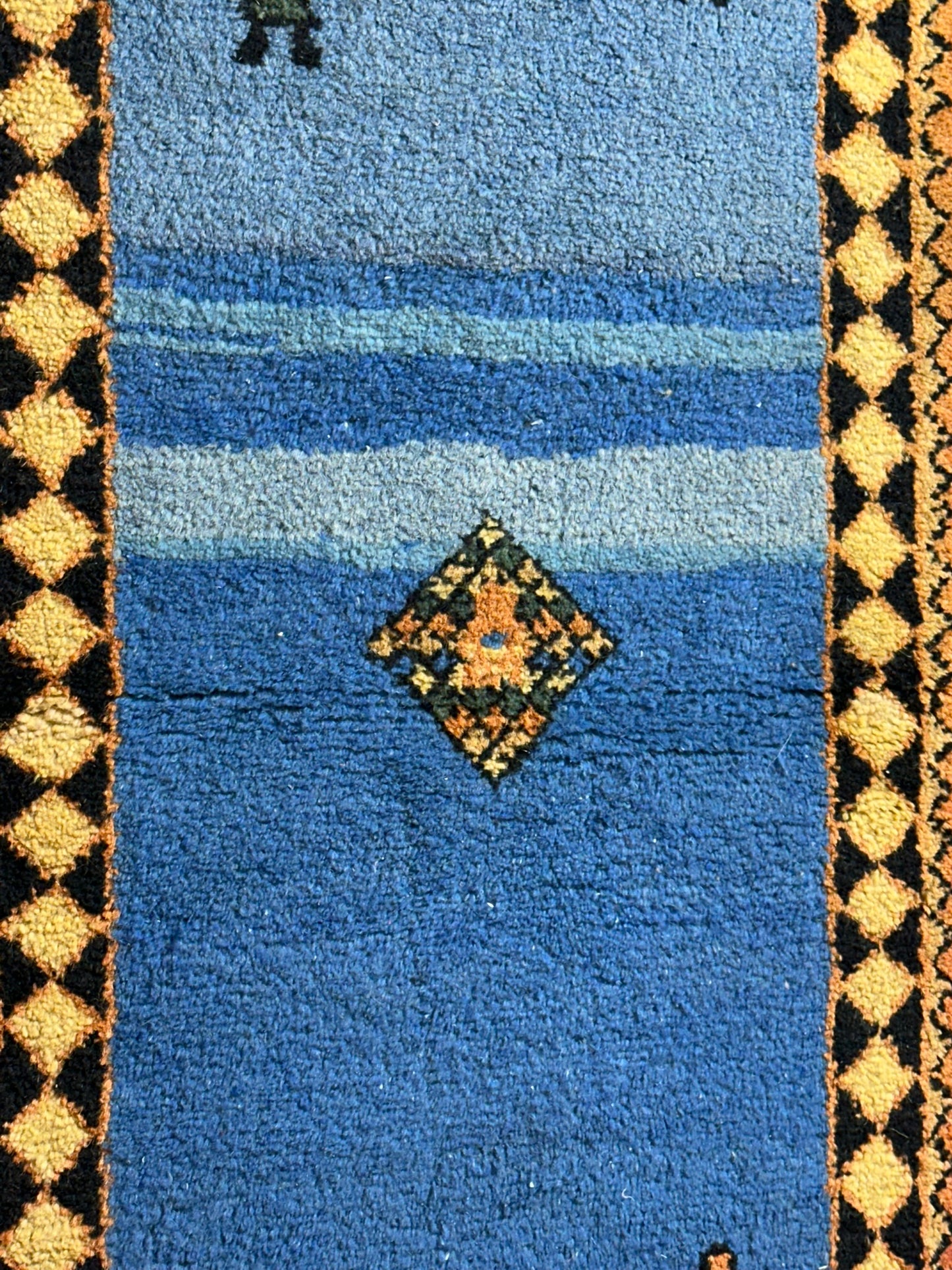 Moderner Gabbeh Teppich handgeknüpft 166x88 cm