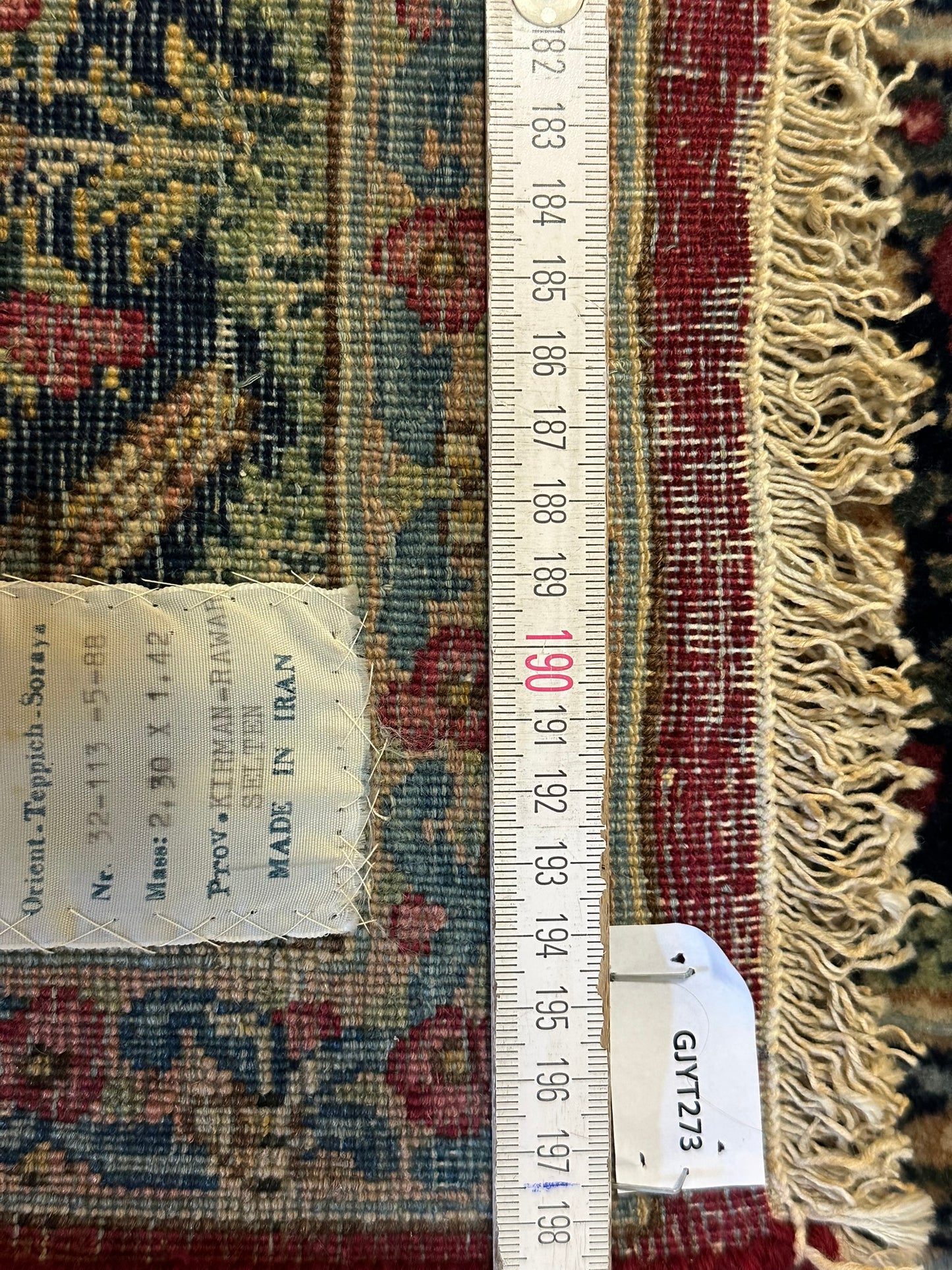Antik Orientteppich handgeknüpft Kirman Lawer naturfarben  230x142 cm