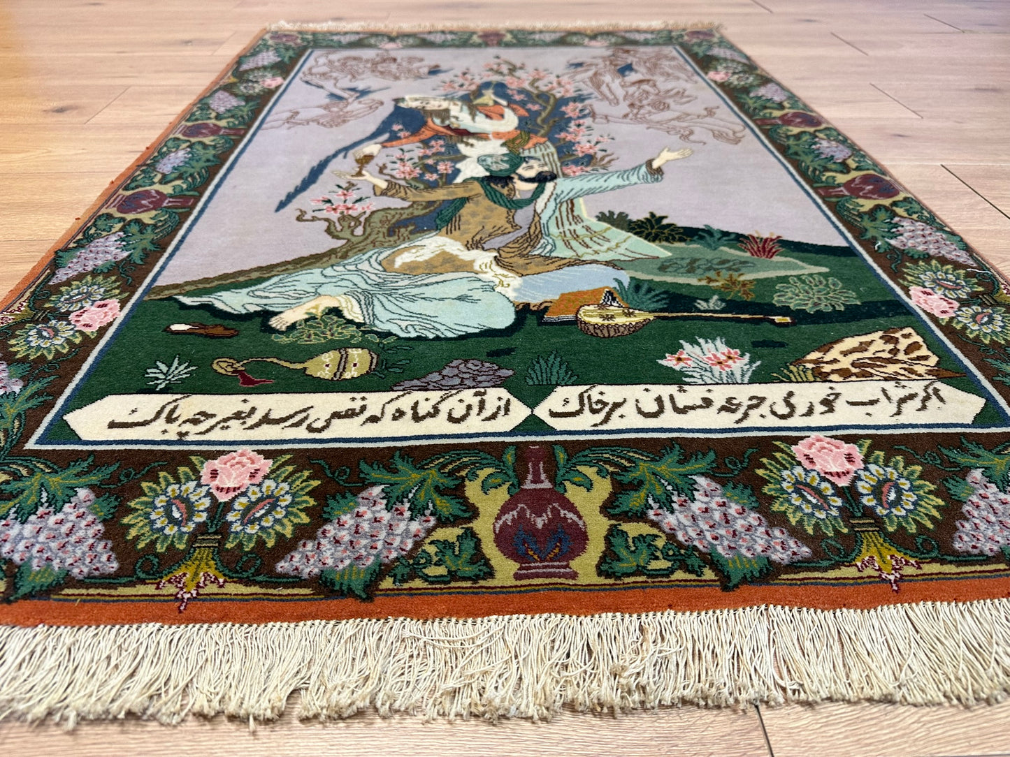 Orientteppich handgeknüpft 145x100 cm Isfahan Seide