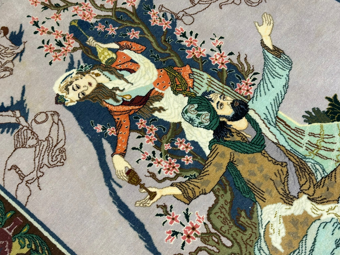 Orientteppich handgeknüpft 145x100 cm Isfahan Seide