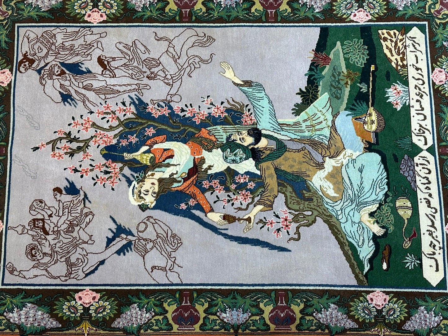 Orientteppich handgeknüpft 145x100 cm Isfahan Seide