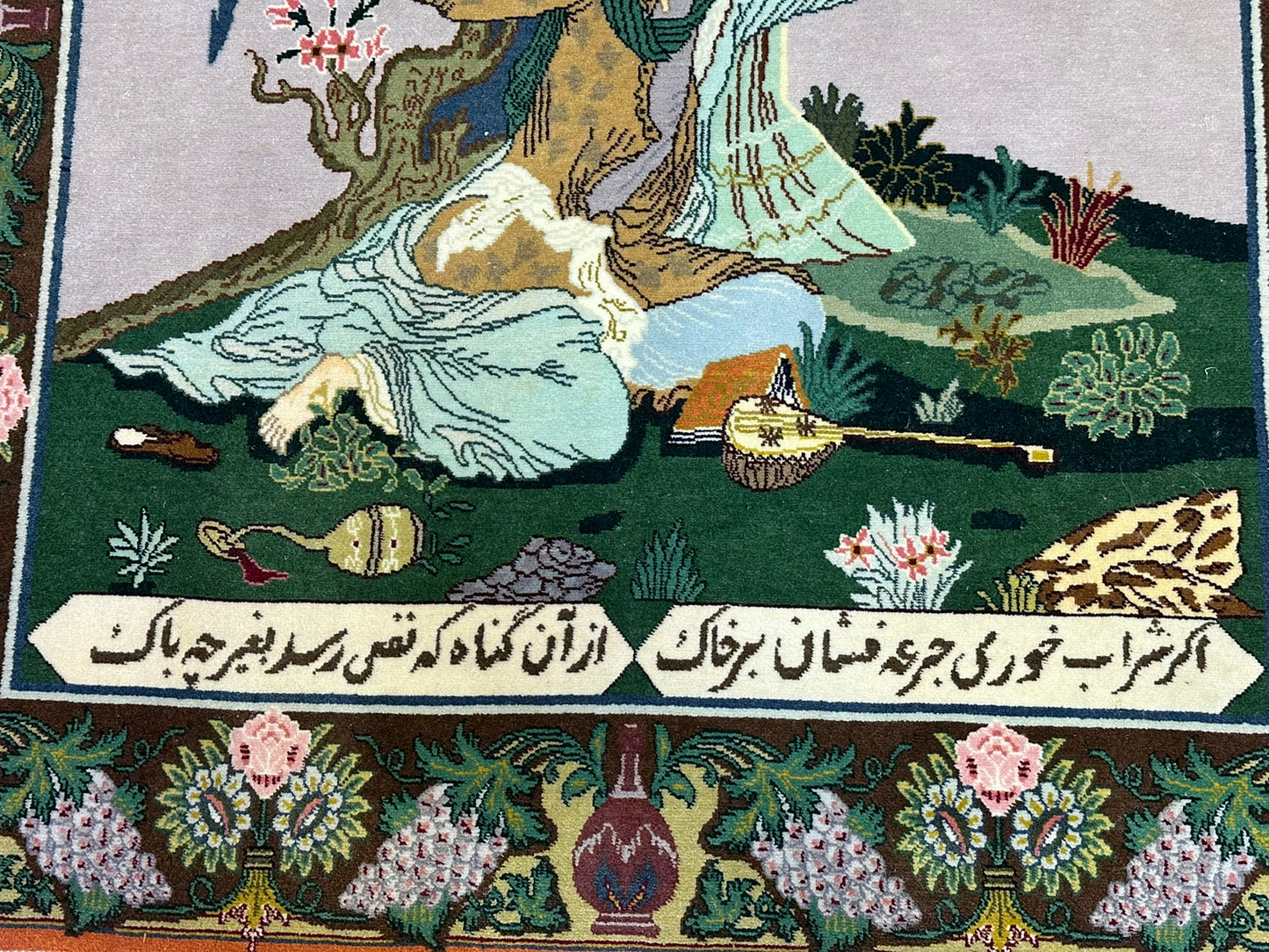 Orientteppich handgeknüpft 145x100 cm Isfahan Seide