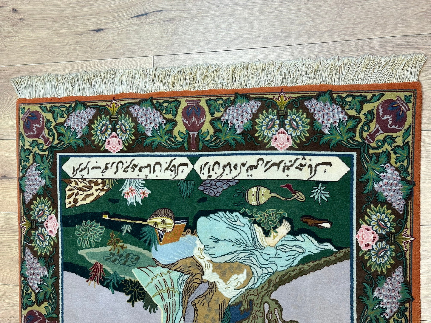 Orientteppich handgeknüpft 145x100 cm Isfahan Seide