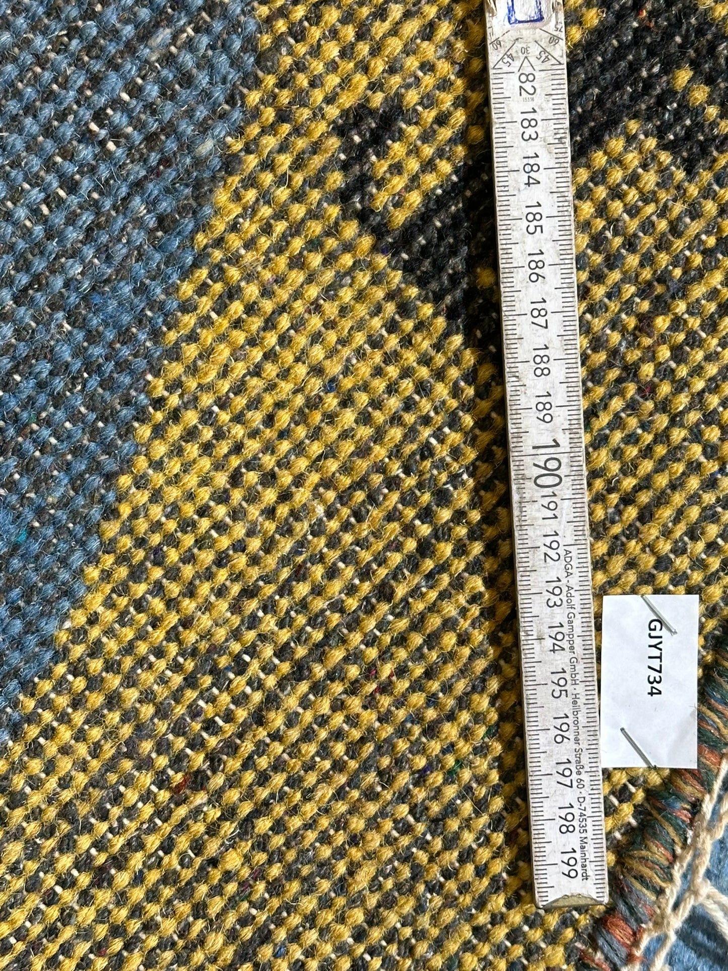 Moderner Gabbeh-Teppich handgeknüpft Indisch rund ca. 150 cm