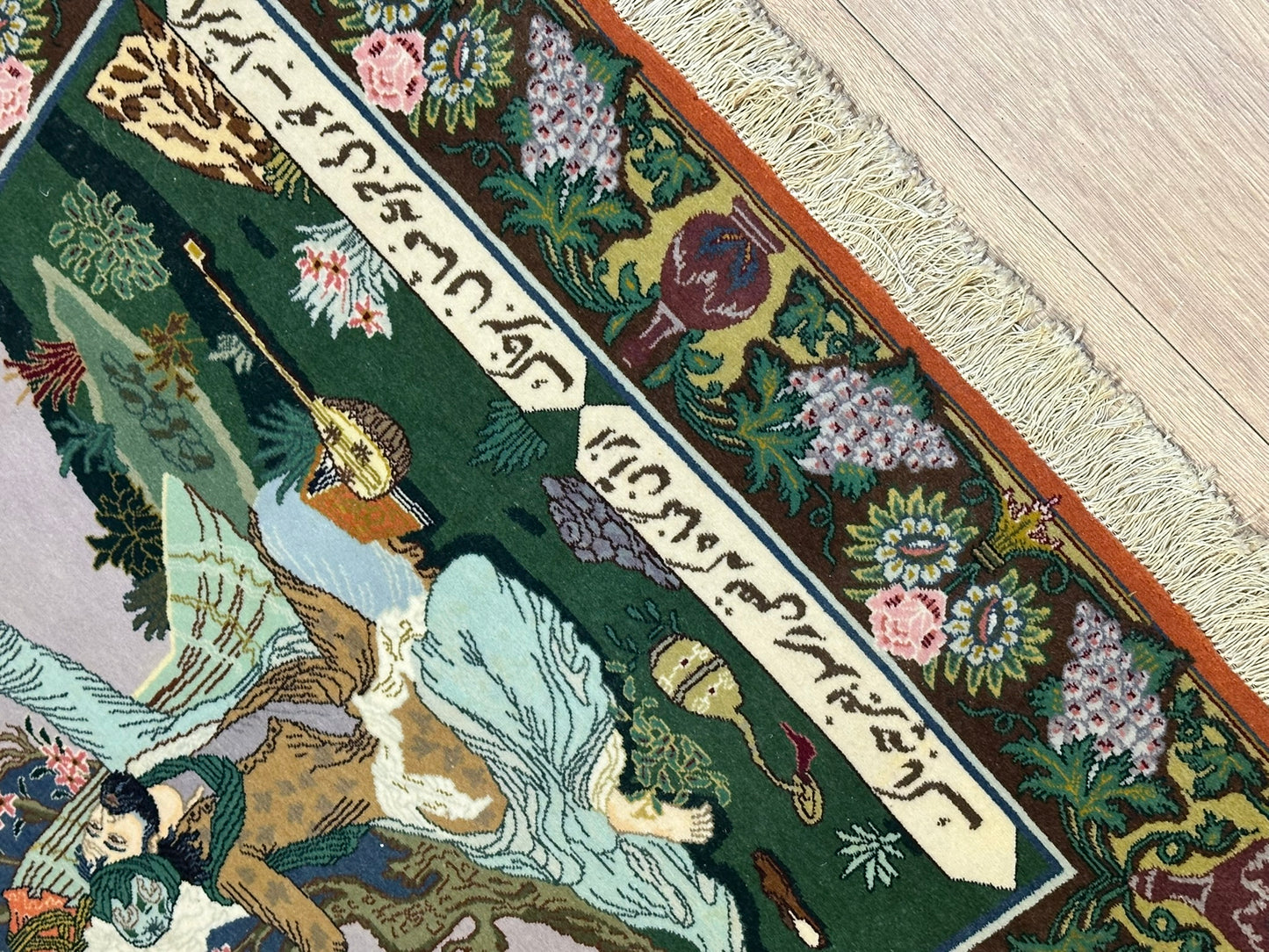 Orientteppich handgeknüpft 145x100 cm Isfahan Seide