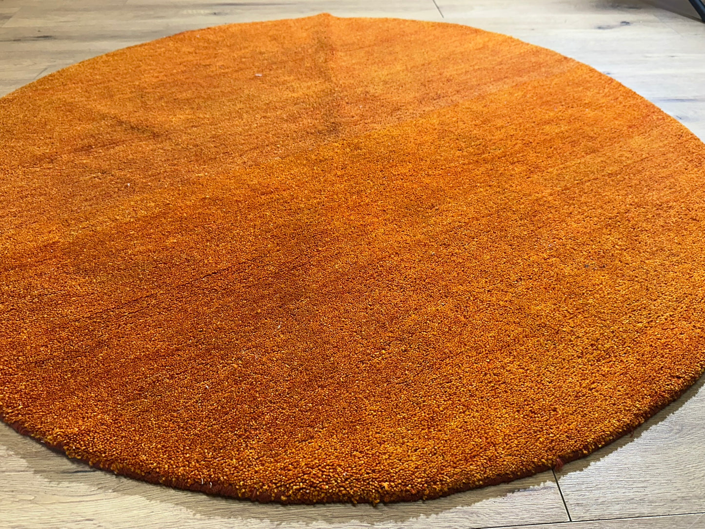 Moderner Gabbeh Teppich handgeknüpft rund ca. 150 cm