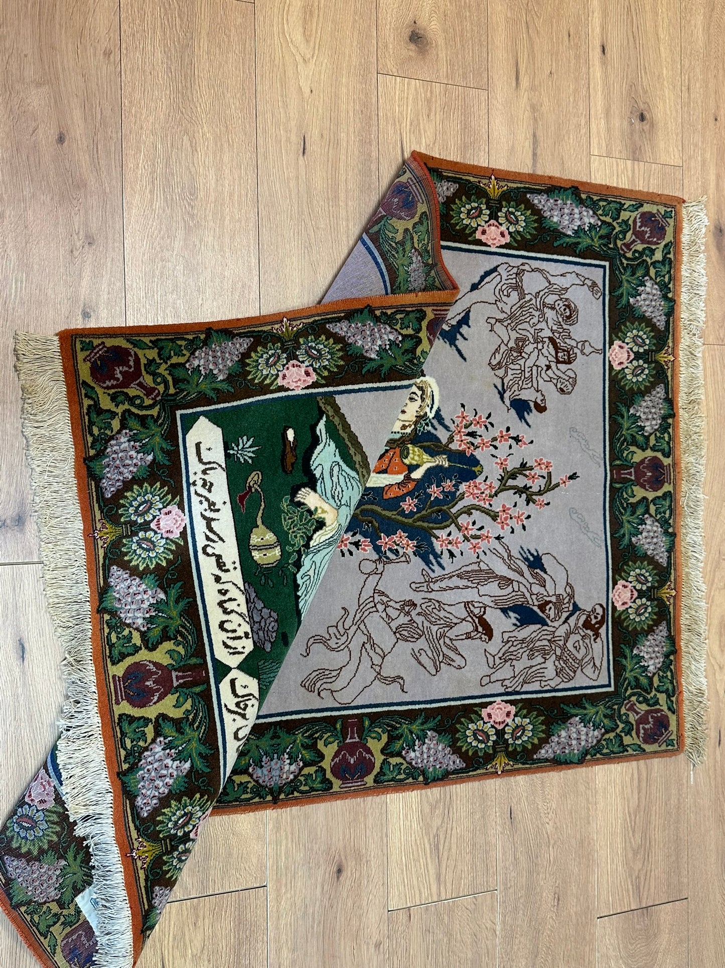 Orientteppich handgeknüpft 145x100 cm Isfahan Seide
