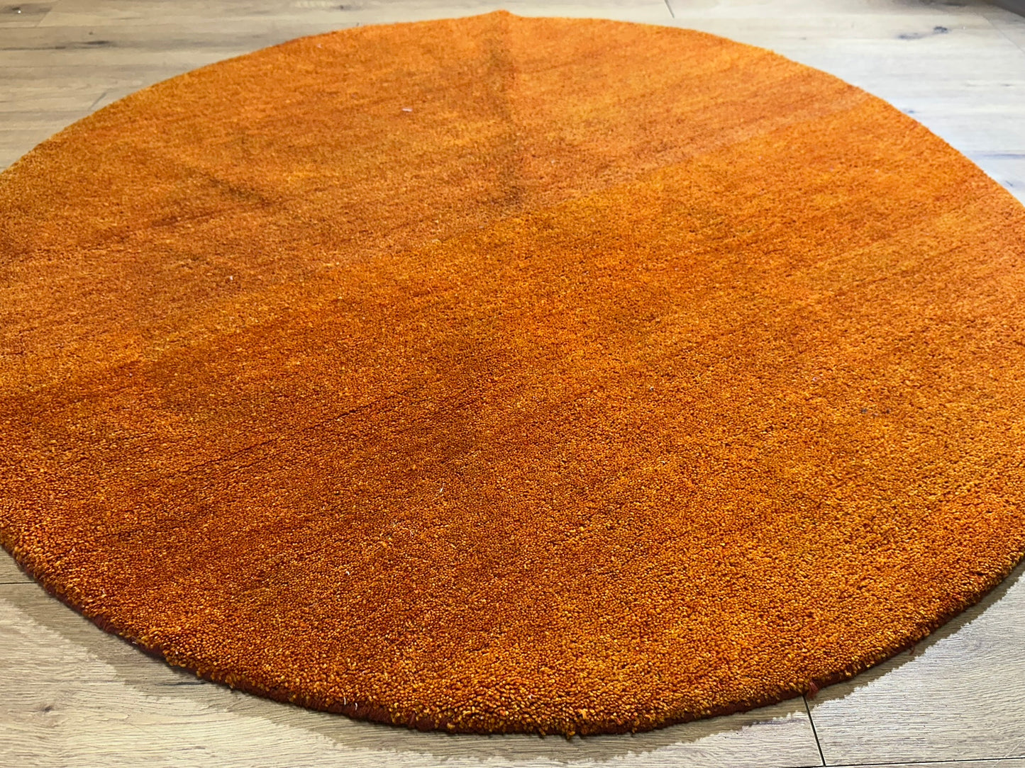 Moderner Gabbeh Teppich handgeknüpft rund ca. 150 cm