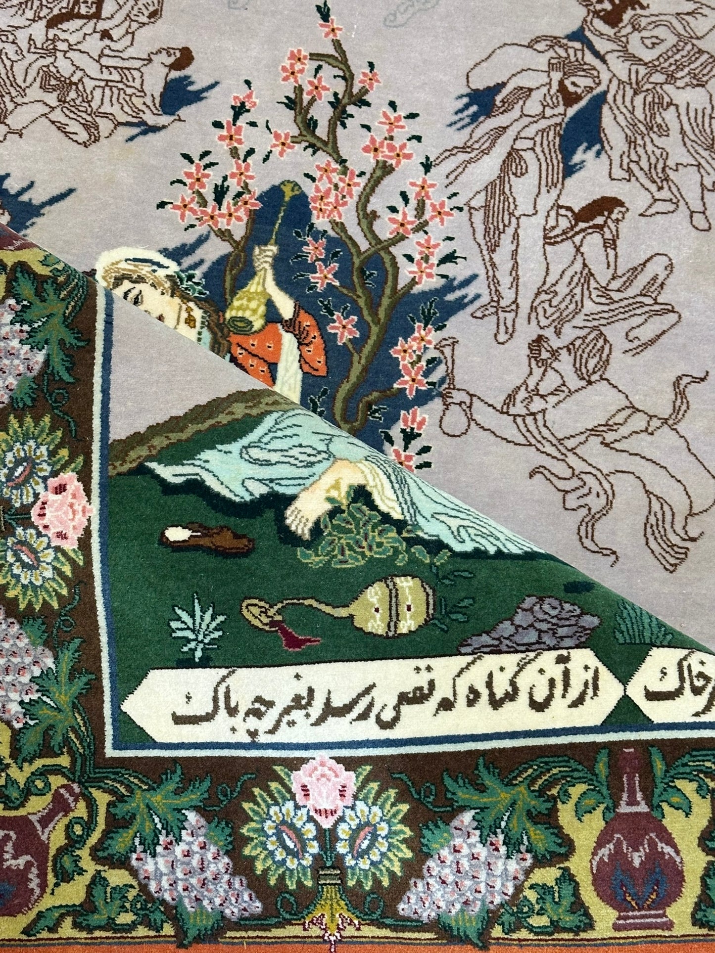 Orientteppich handgeknüpft 145x100 cm Isfahan Seide