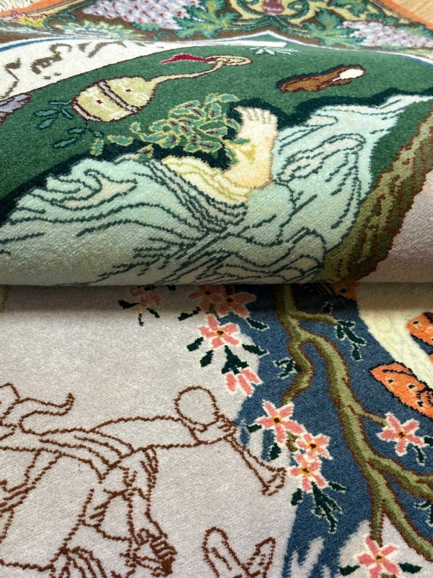 Orientteppich handgeknüpft 145x100 cm Isfahan Seide