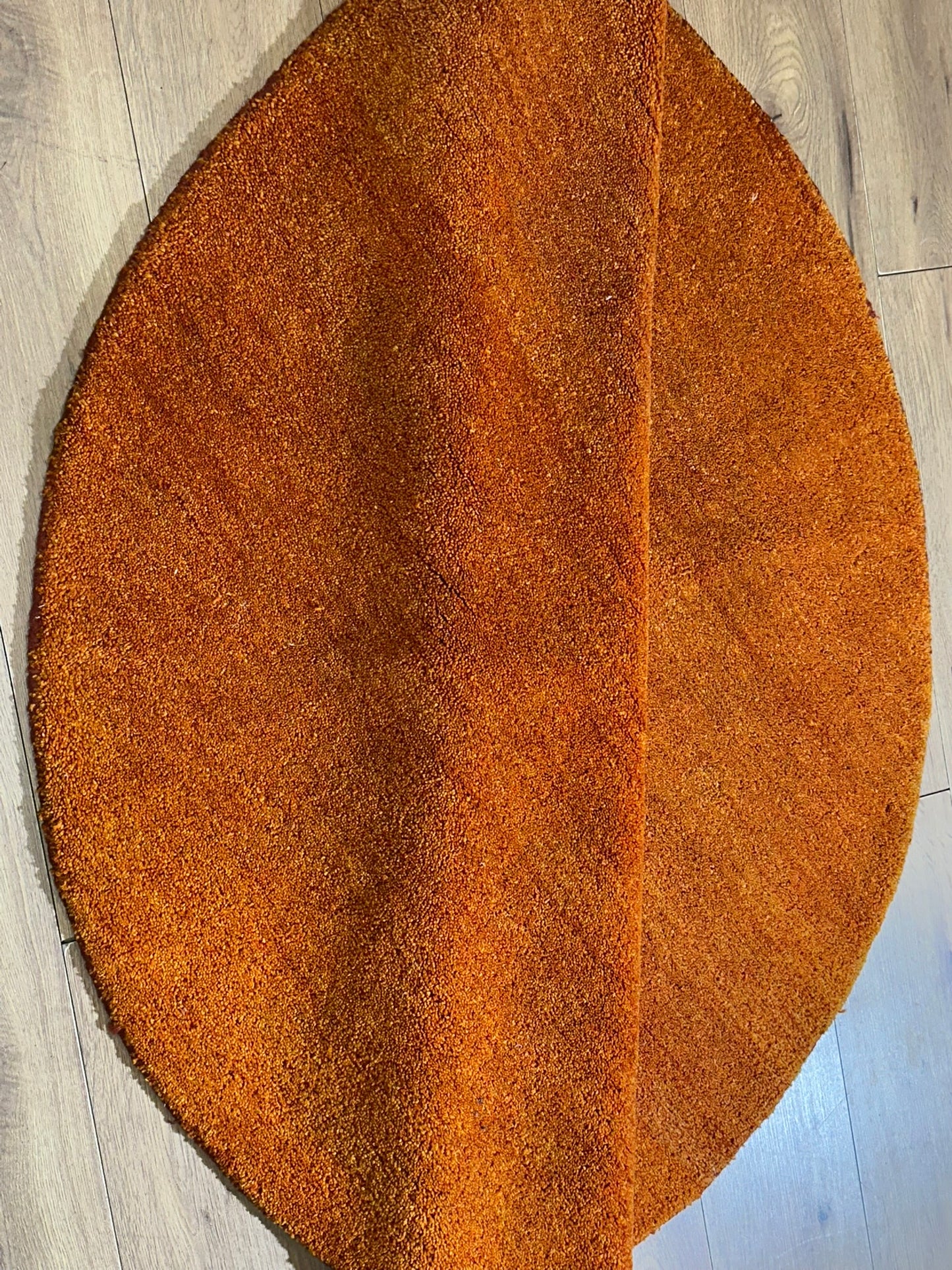 Moderner Gabbeh Teppich handgeknüpft rund ca. 150 cm