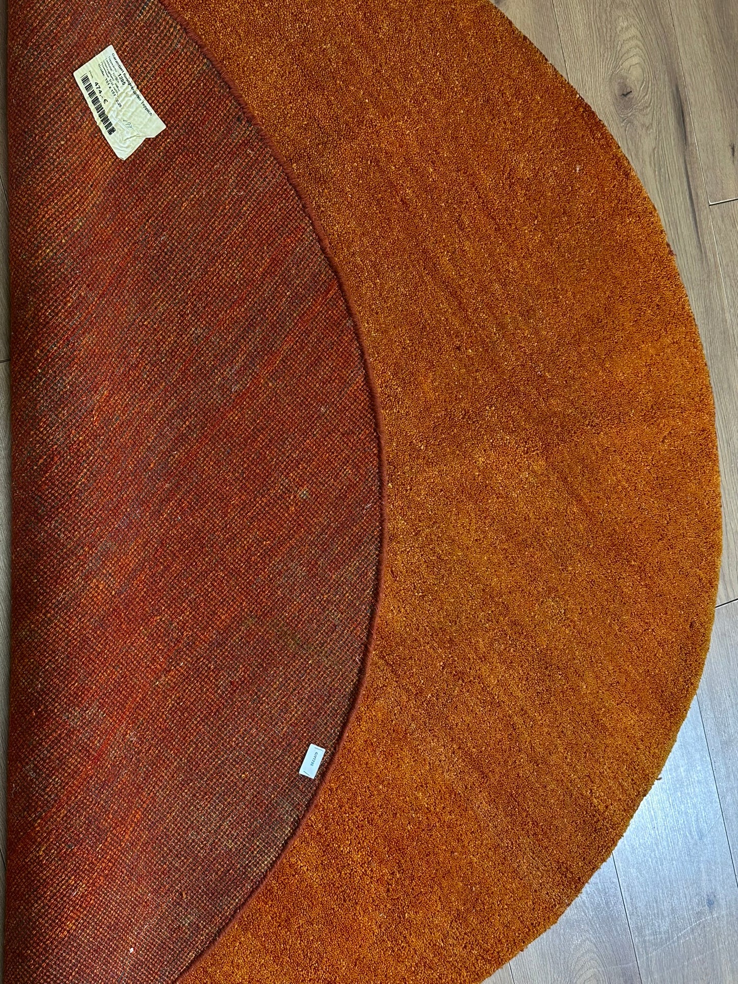 Moderner Gabbeh Teppich handgeknüpft rund ca. 150 cm